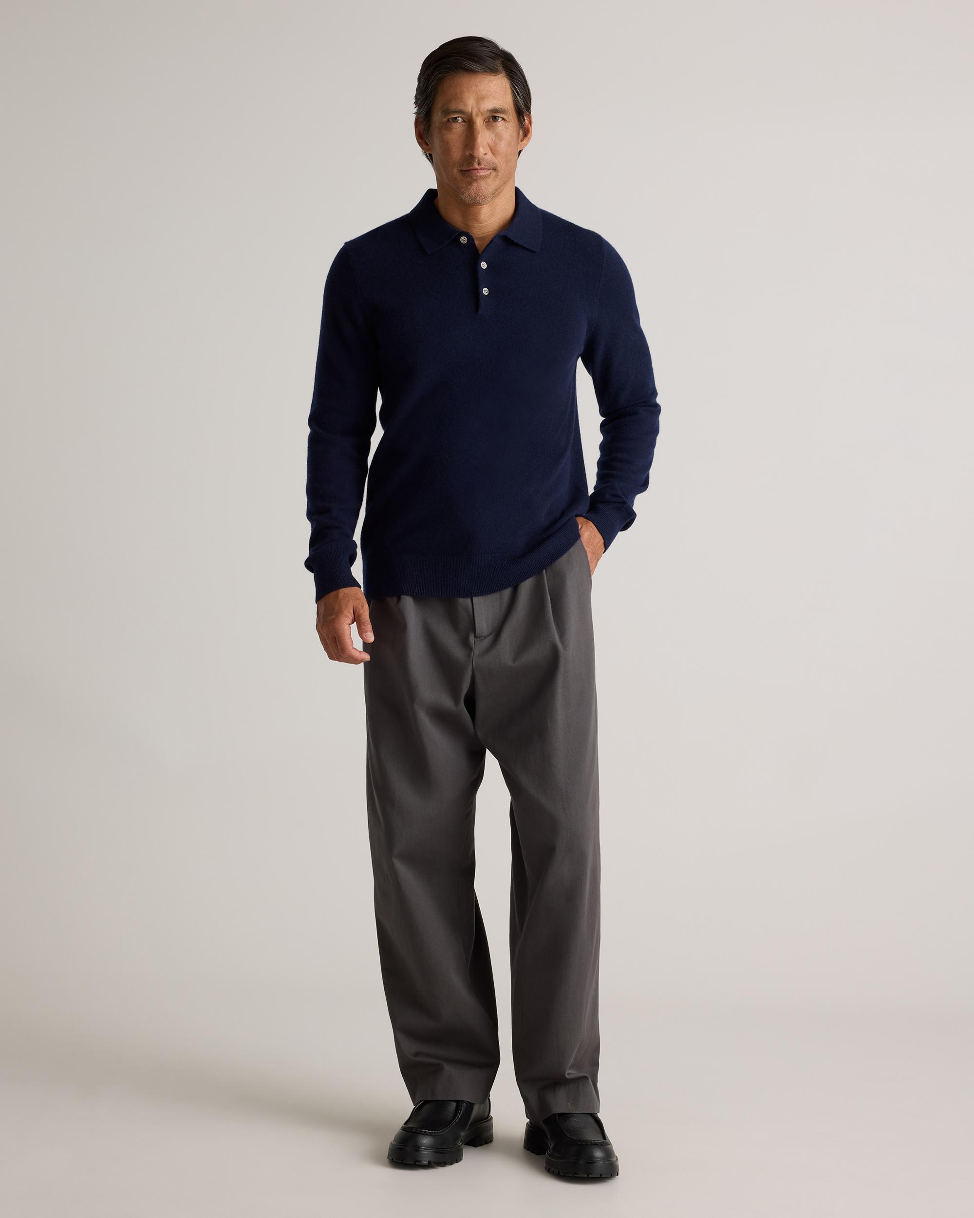 Quince | Men's Mongolian Cashmere Polo Sweater Size XL Product Image