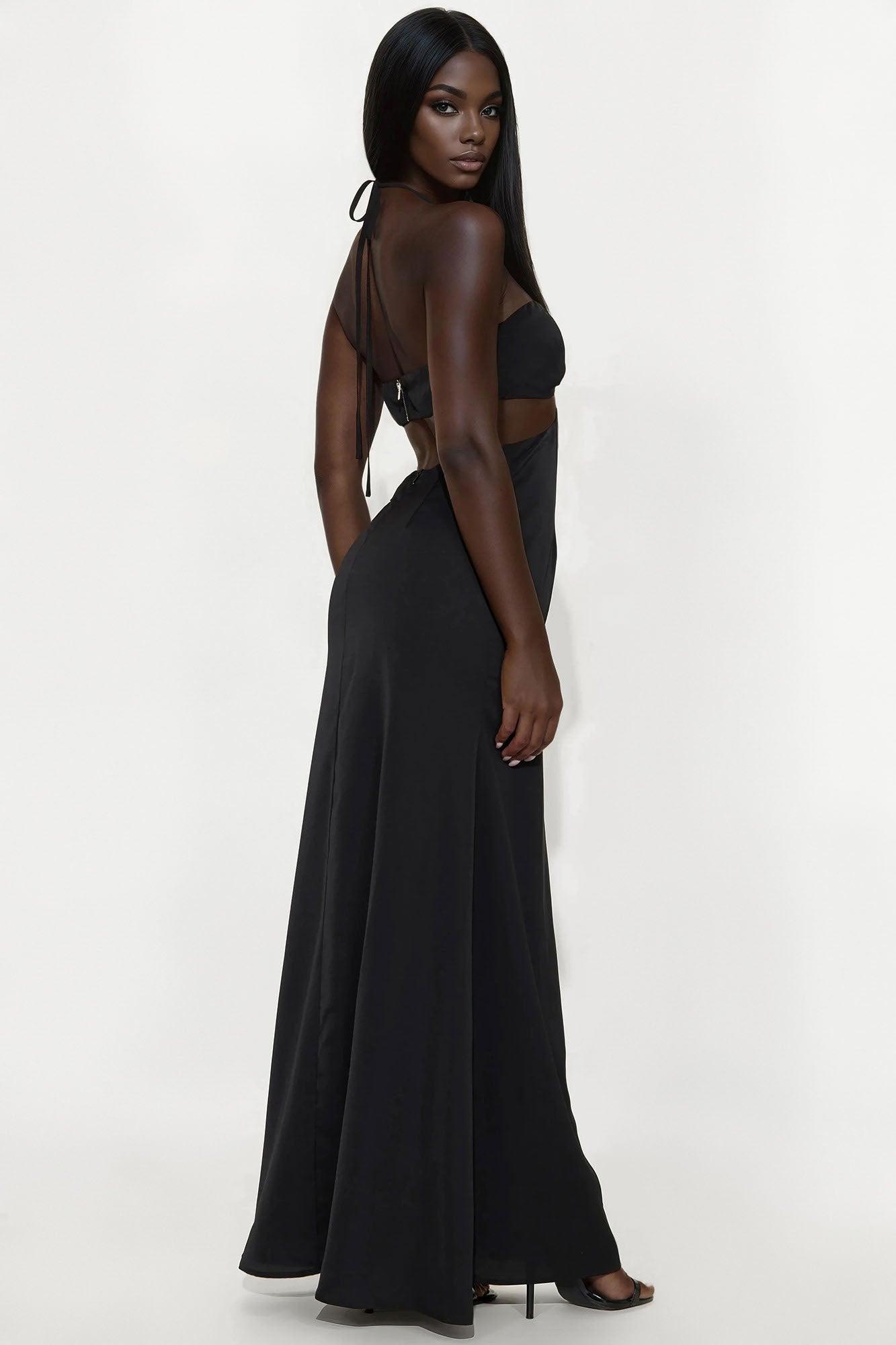 Brandi Cut Out Maxi Dress - Black Product Image