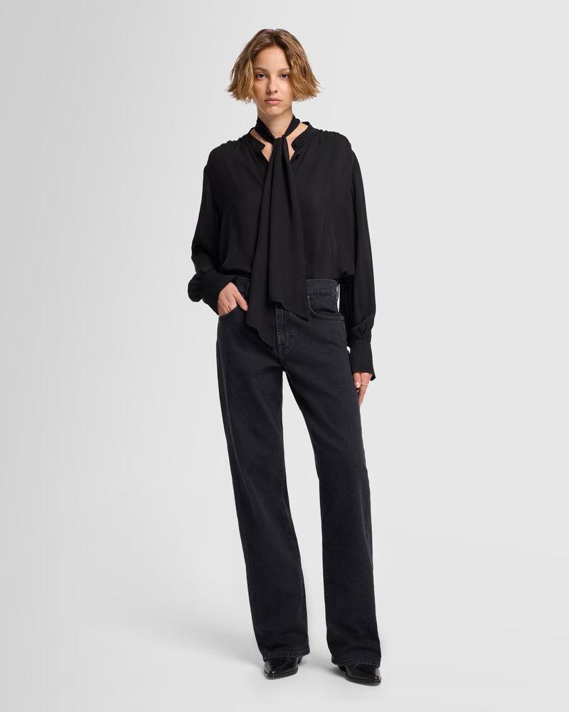 Silk Bow Shirt Product Image
