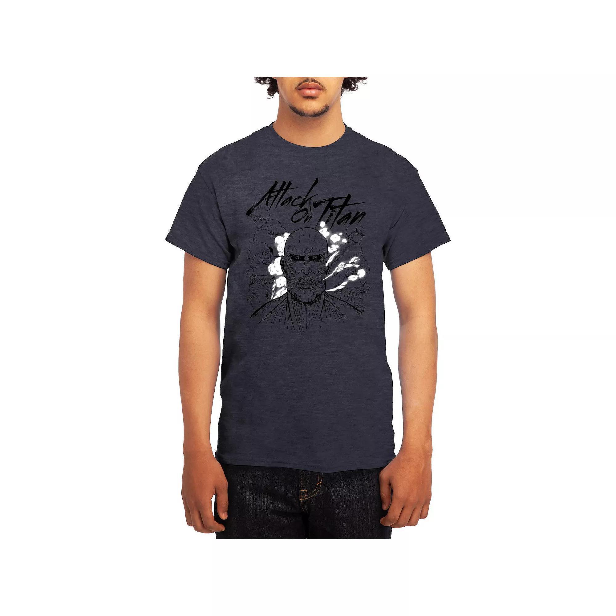 Men's Attack on Titan Sketch Design Group Tee, Boy's, Size: XXL, Lt Blue Product Image