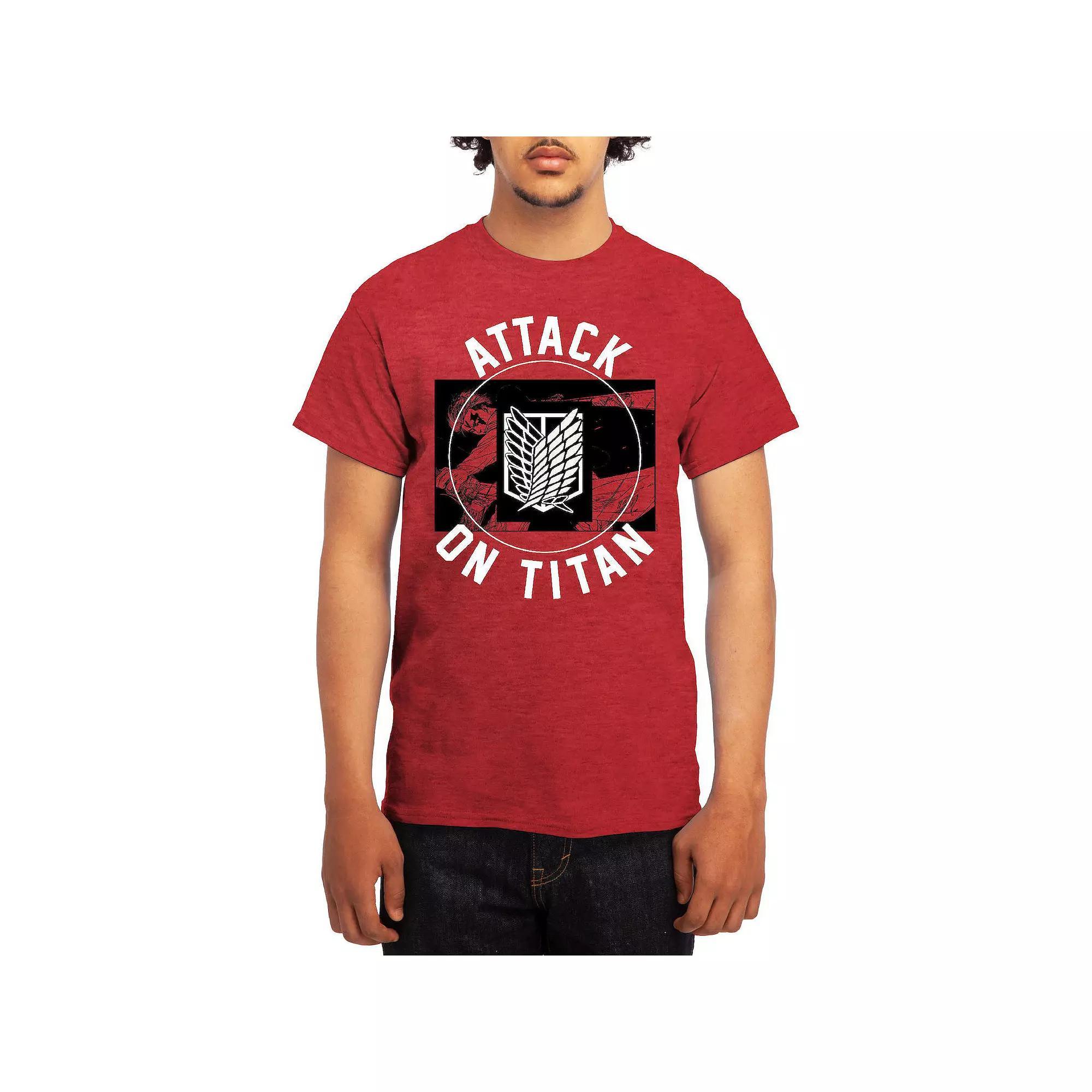 Men's Attack on Titan Circle Emblem Sword Tee, Size: Small, Light Blue Product Image