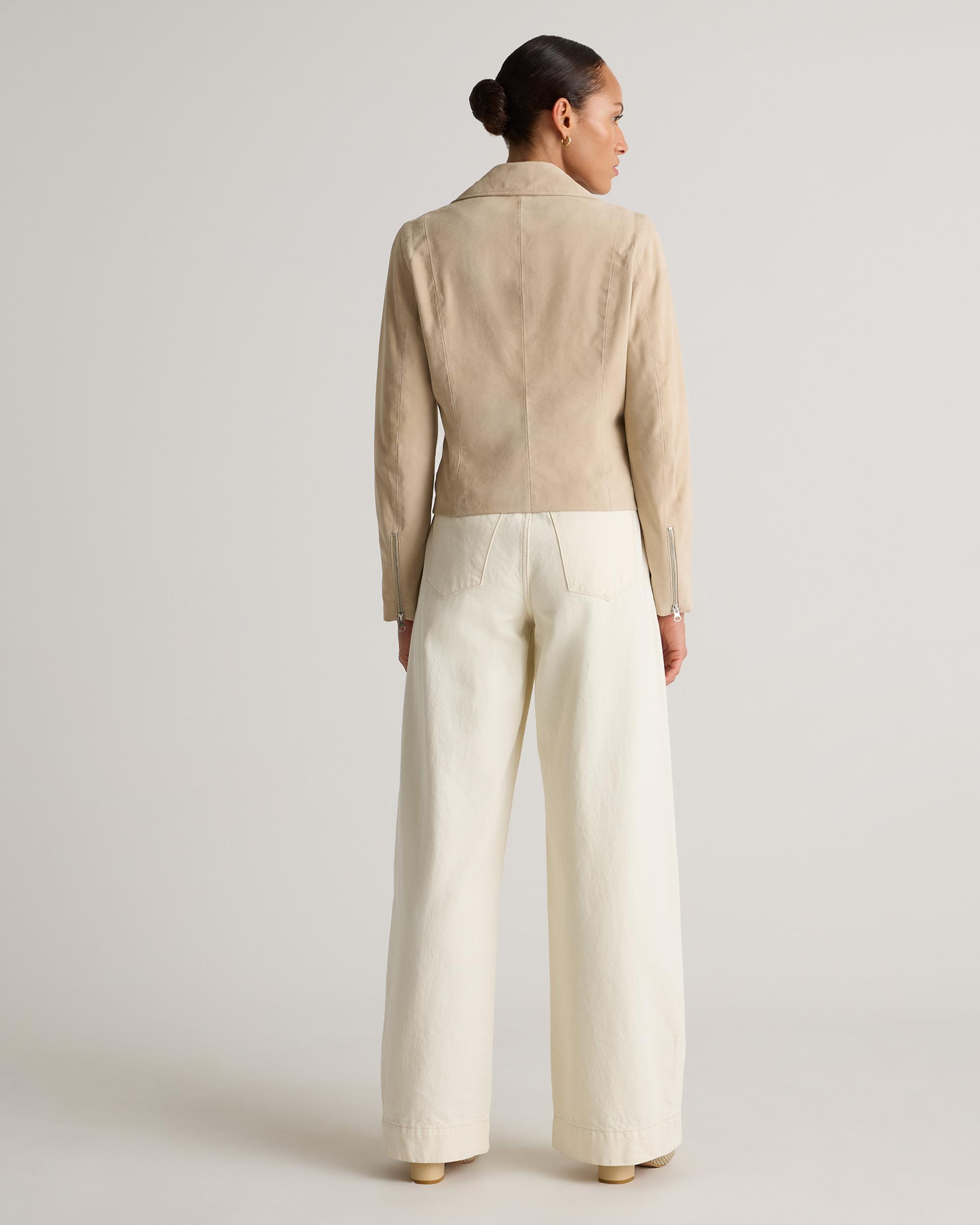 Quince | Women's 100% Suede Biker Jacket Leather Product Image