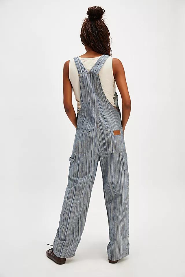 Wrangler Stripe Straight-Leg Bib Overalls Product Image