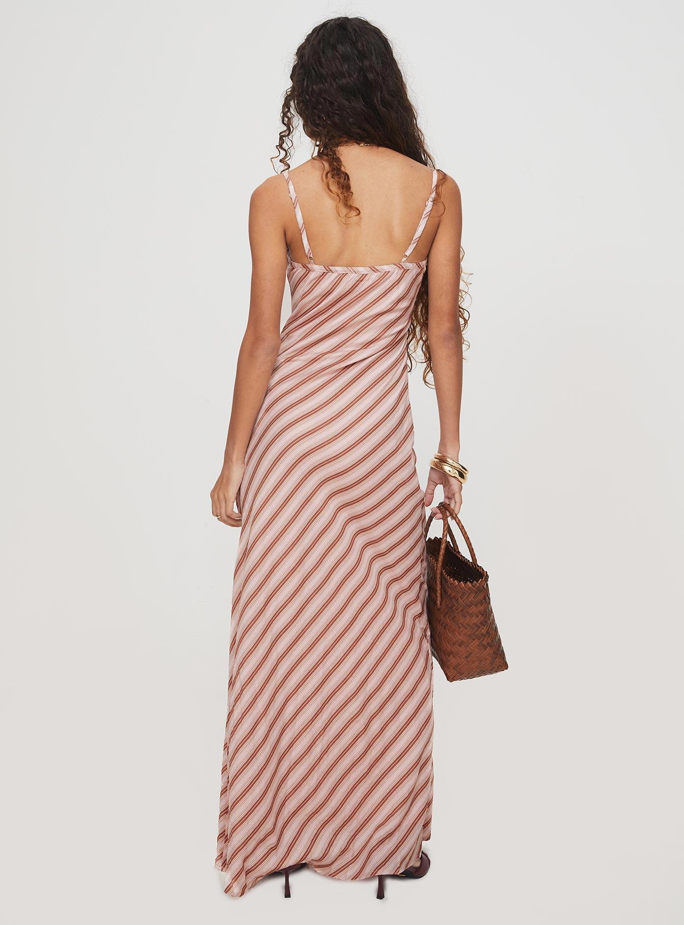 Rianne Maxi Dress Pink Stripe Product Image