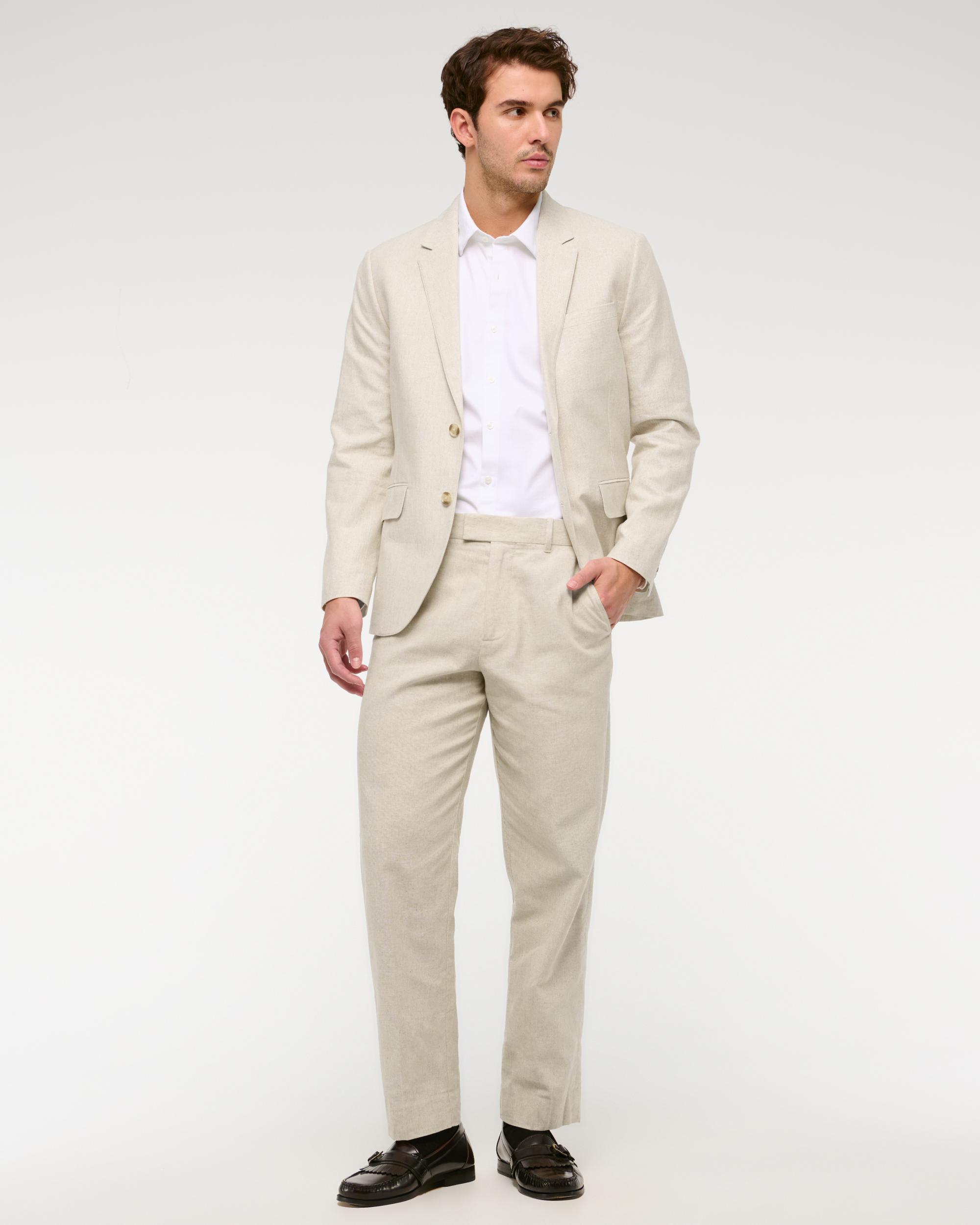 The A&F Collins Linen-Blend Suit Pant Product Image