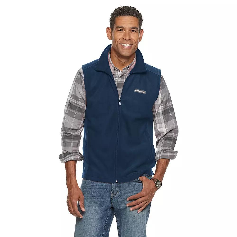 Mens Columbia Steens Mountain Fleece Vest Grey Heather Product Image