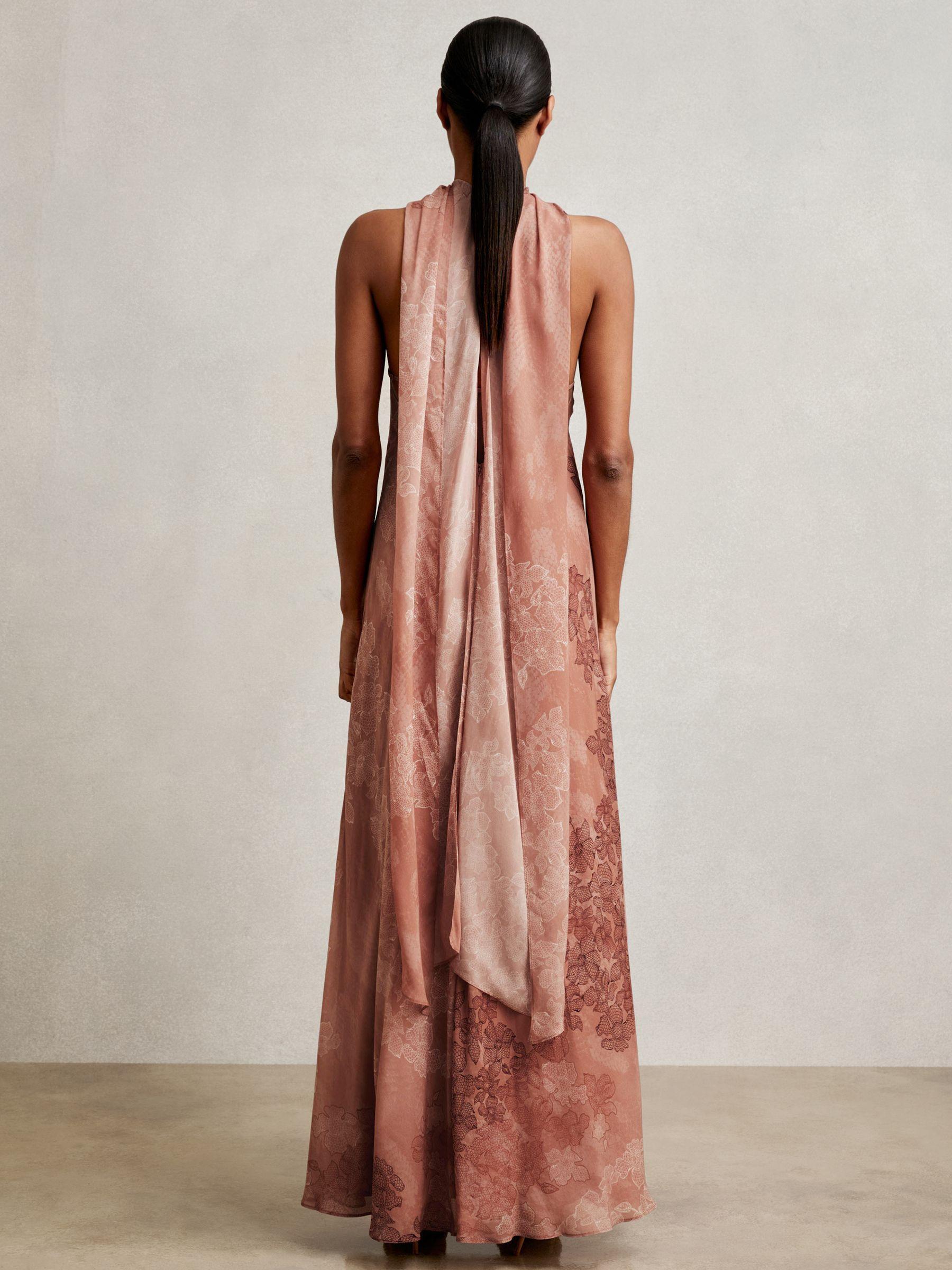 Petite Cotton Craft-Stitch Shirred Midi Dress in Khaki Product Image