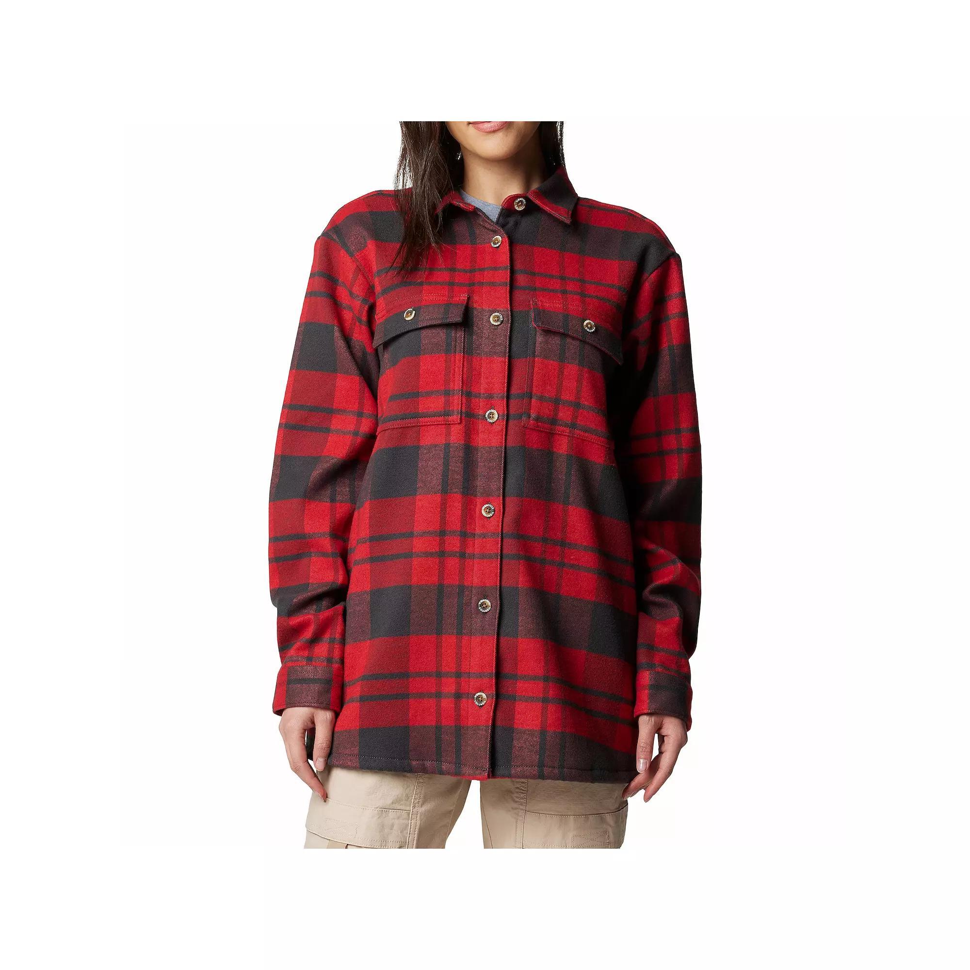 Plus Size Columbia Blue Point Creek Shacket, Women's, Size: 1XL, Daredevil Plaid Product Image