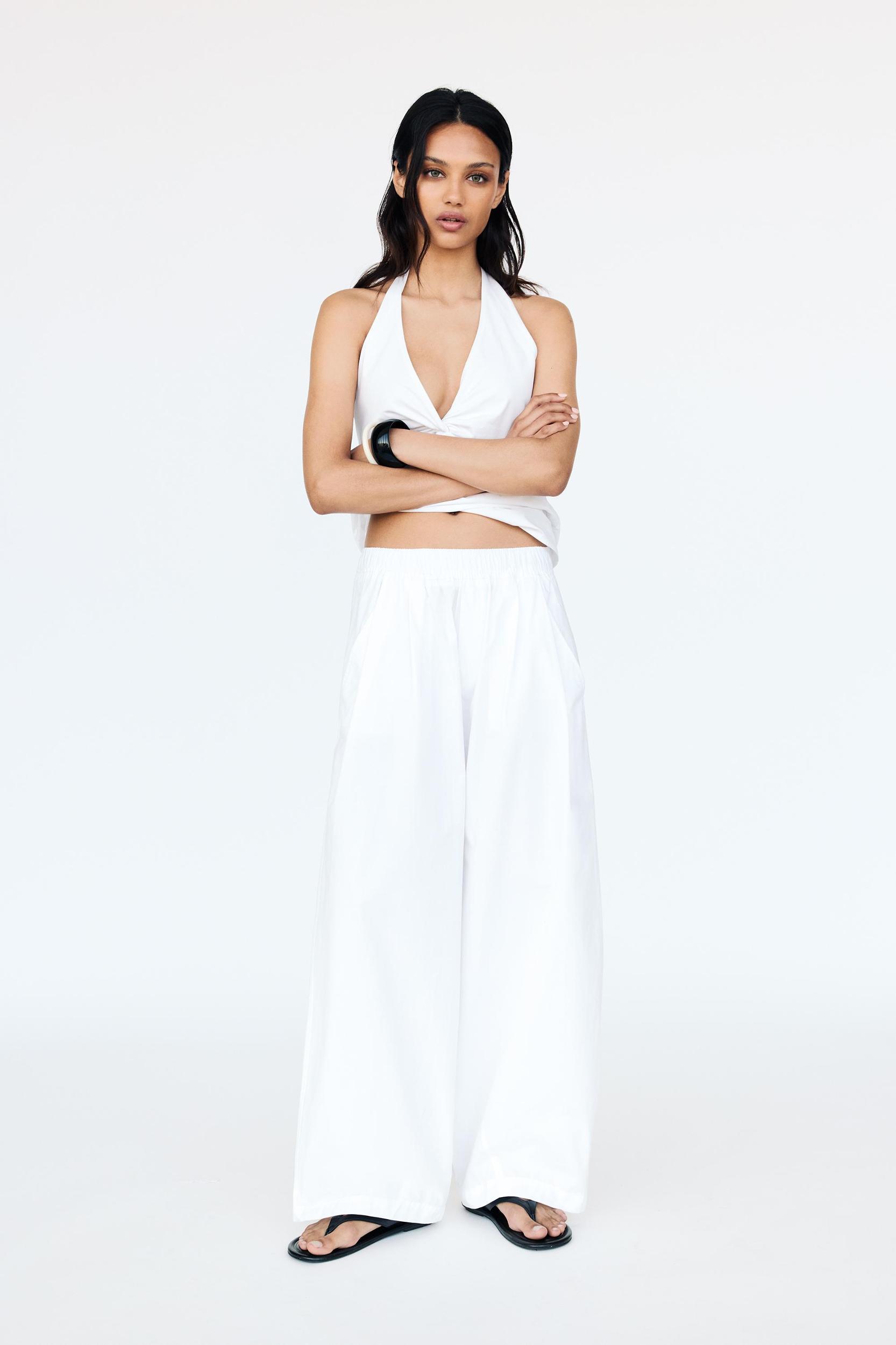 Barrel pants with elastic waistband Product Image