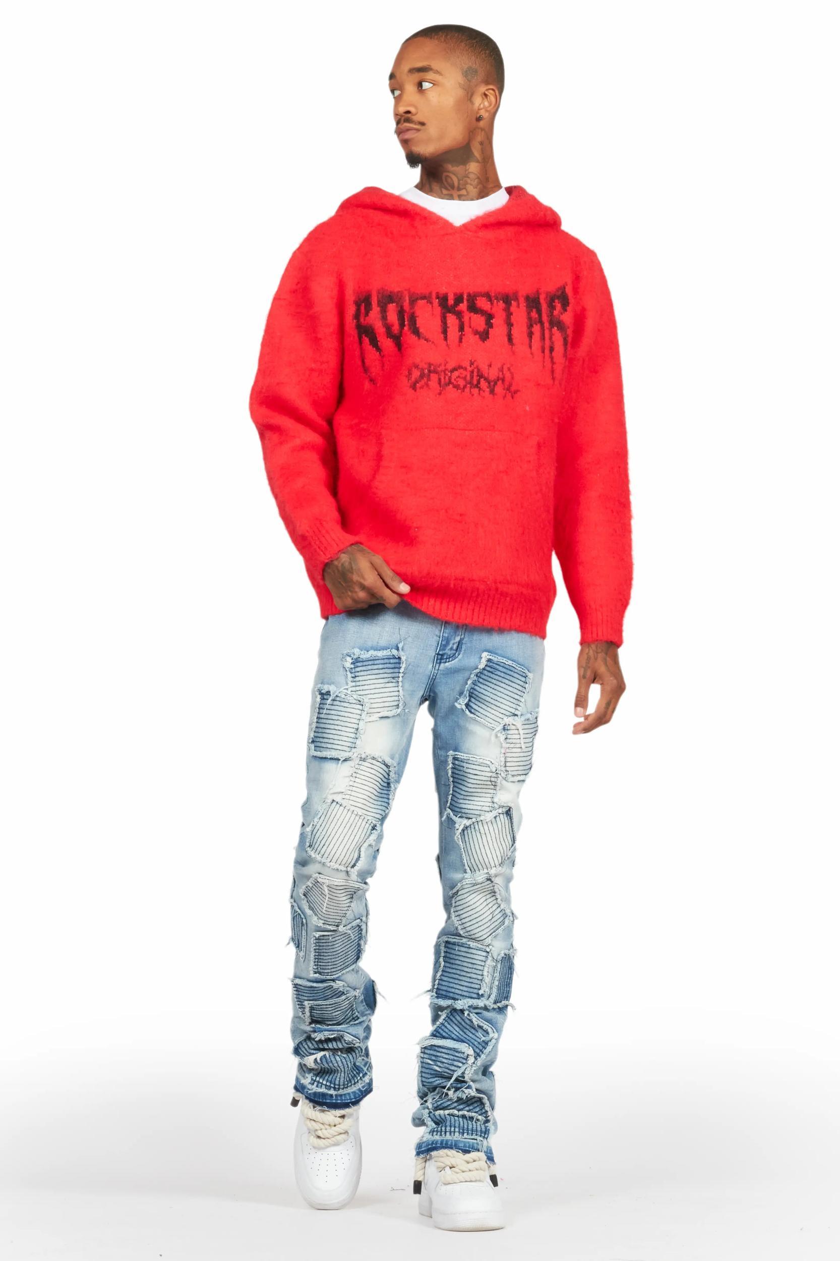 Gawel Blue Stacked Flare Jean Male Product Image