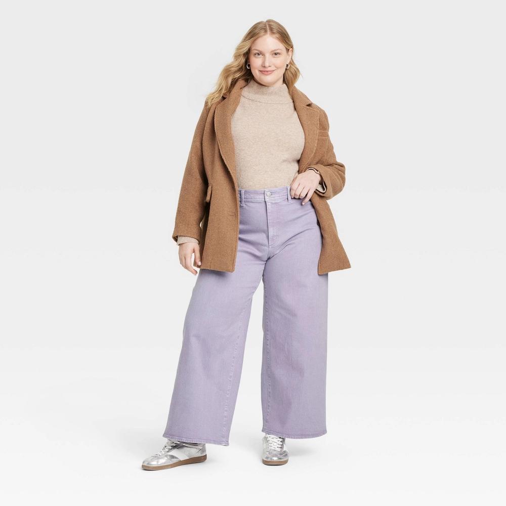 Womens High-Rise Sailor Wide Leg Ankle Jeans - Universal Thread Purple 28 Product Image