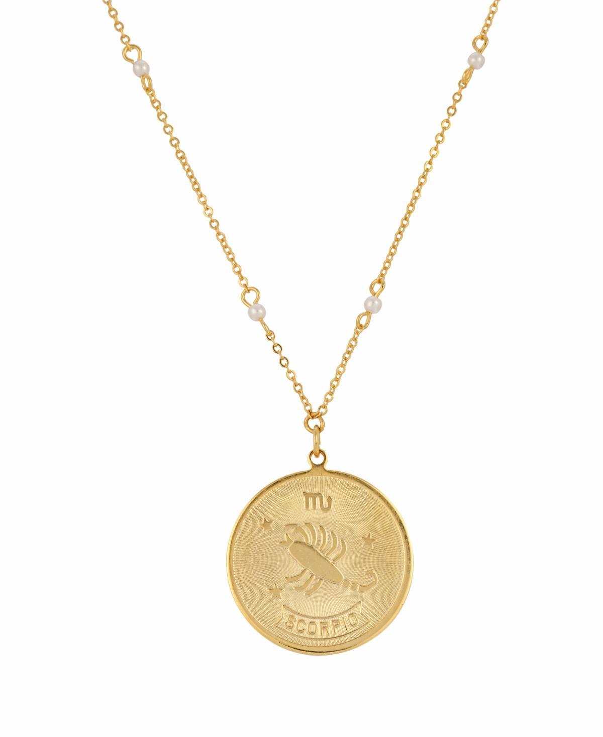 1928 Gold-tone Sagittarius Pendant Necklace, Womens, July Product Image