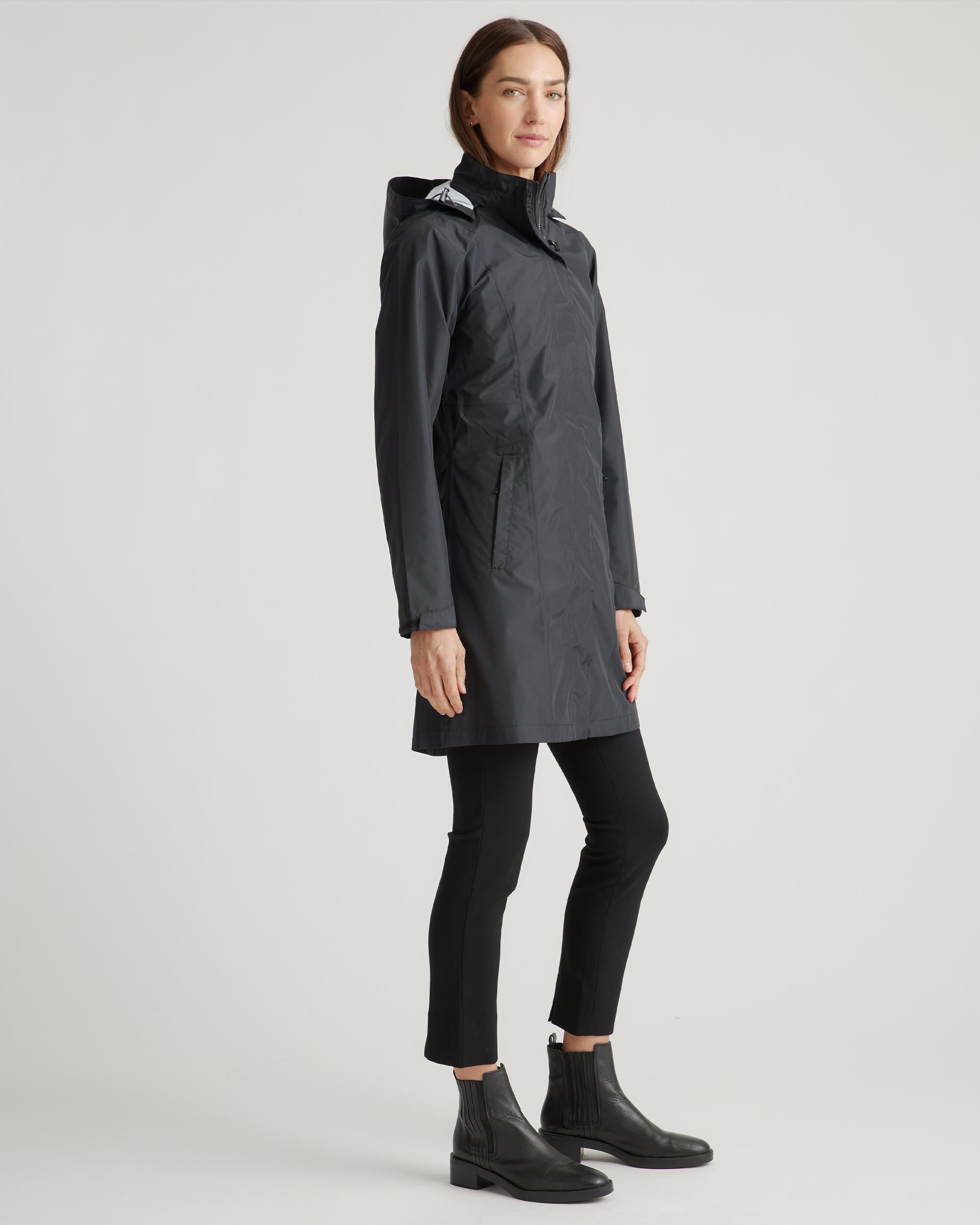 Quince | Women's Weatherproof Long Rain Shell Jacket Polyester/Recycled Polyester Blend Product Image