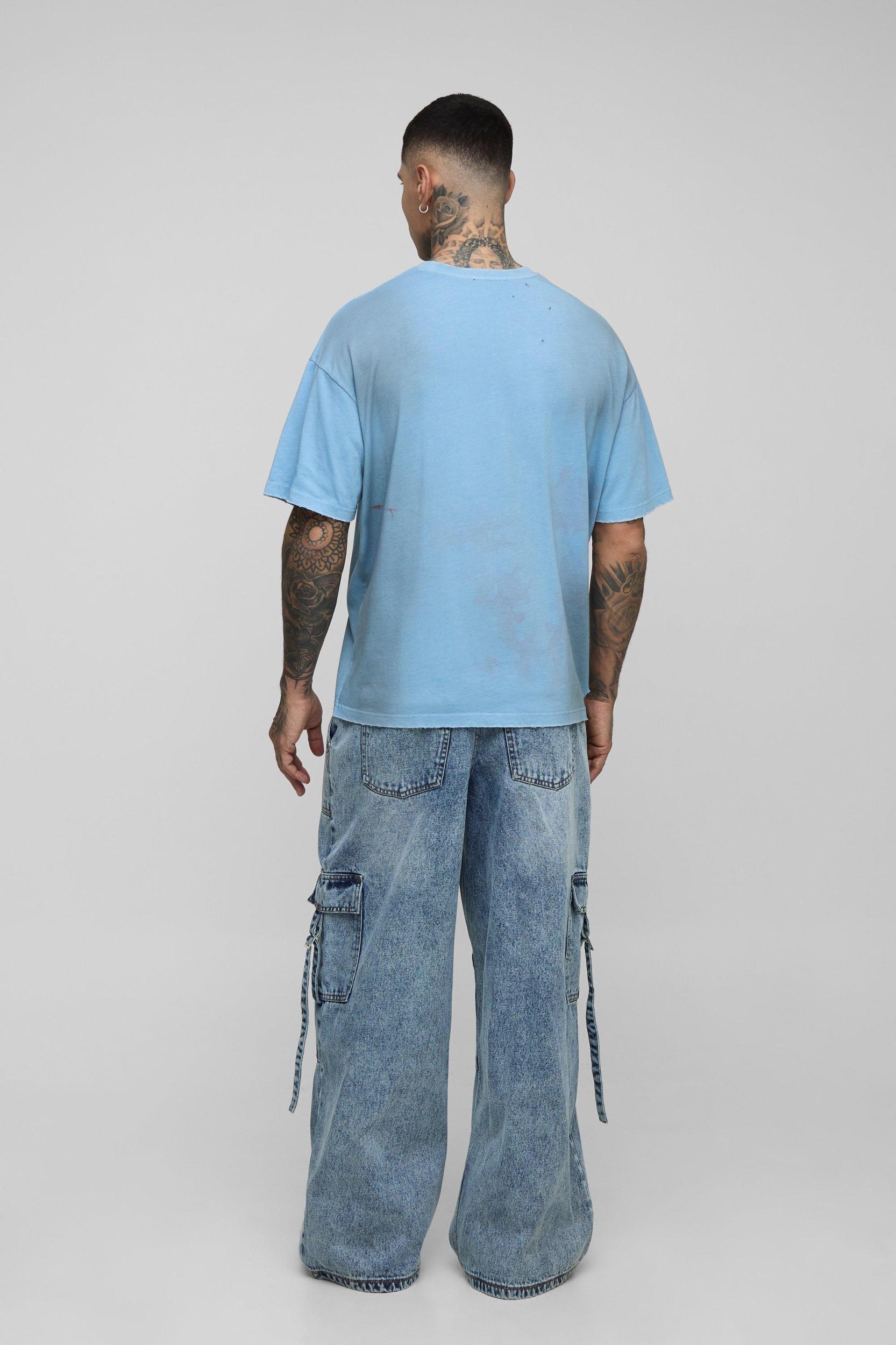 Tall Pleat Parachute Cargo Jeans | boohooMAN USA Product Image