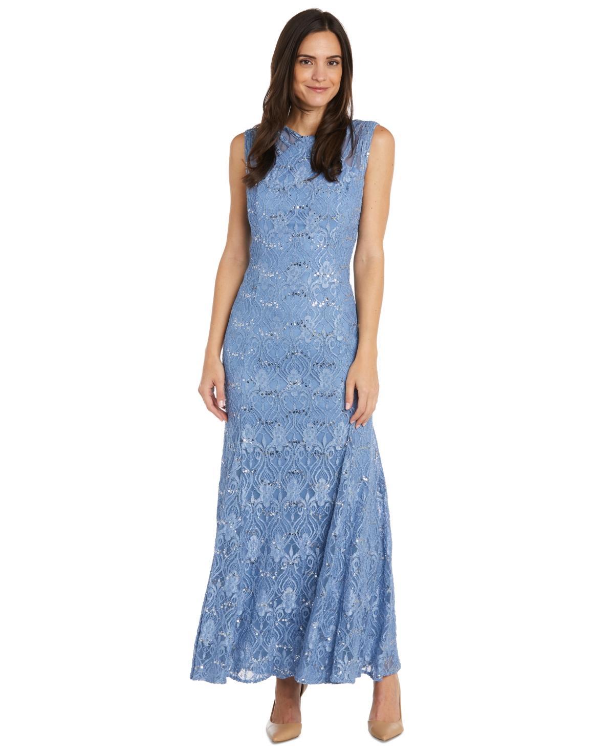 Women's R&M Richards Mermaid Lace Gown, Size: 16, Cadet Product Image