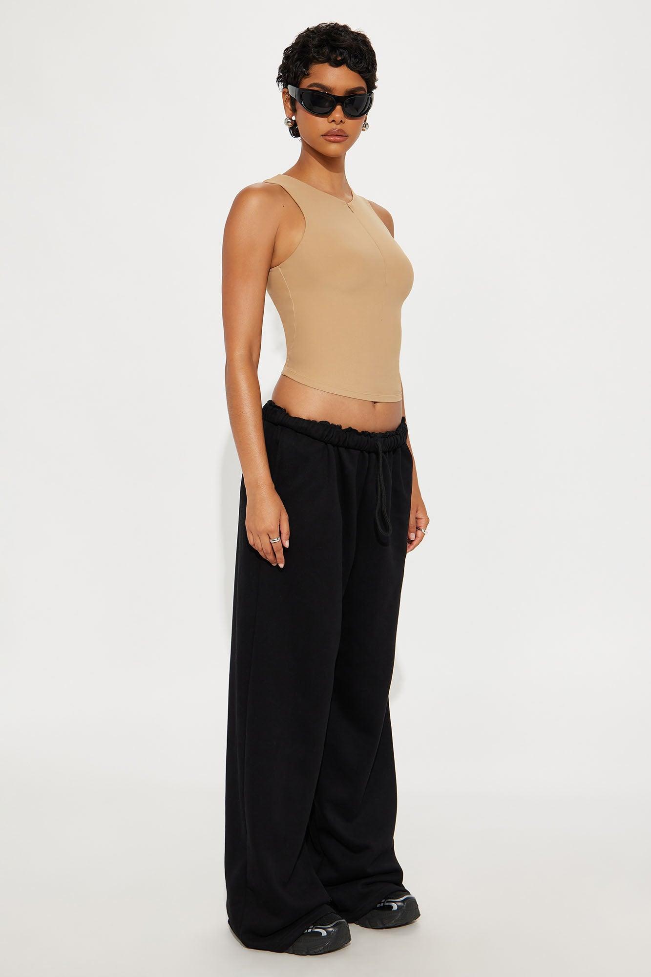 Second Skin Double Lined Zip Front Tank - Mocha Female Product Image