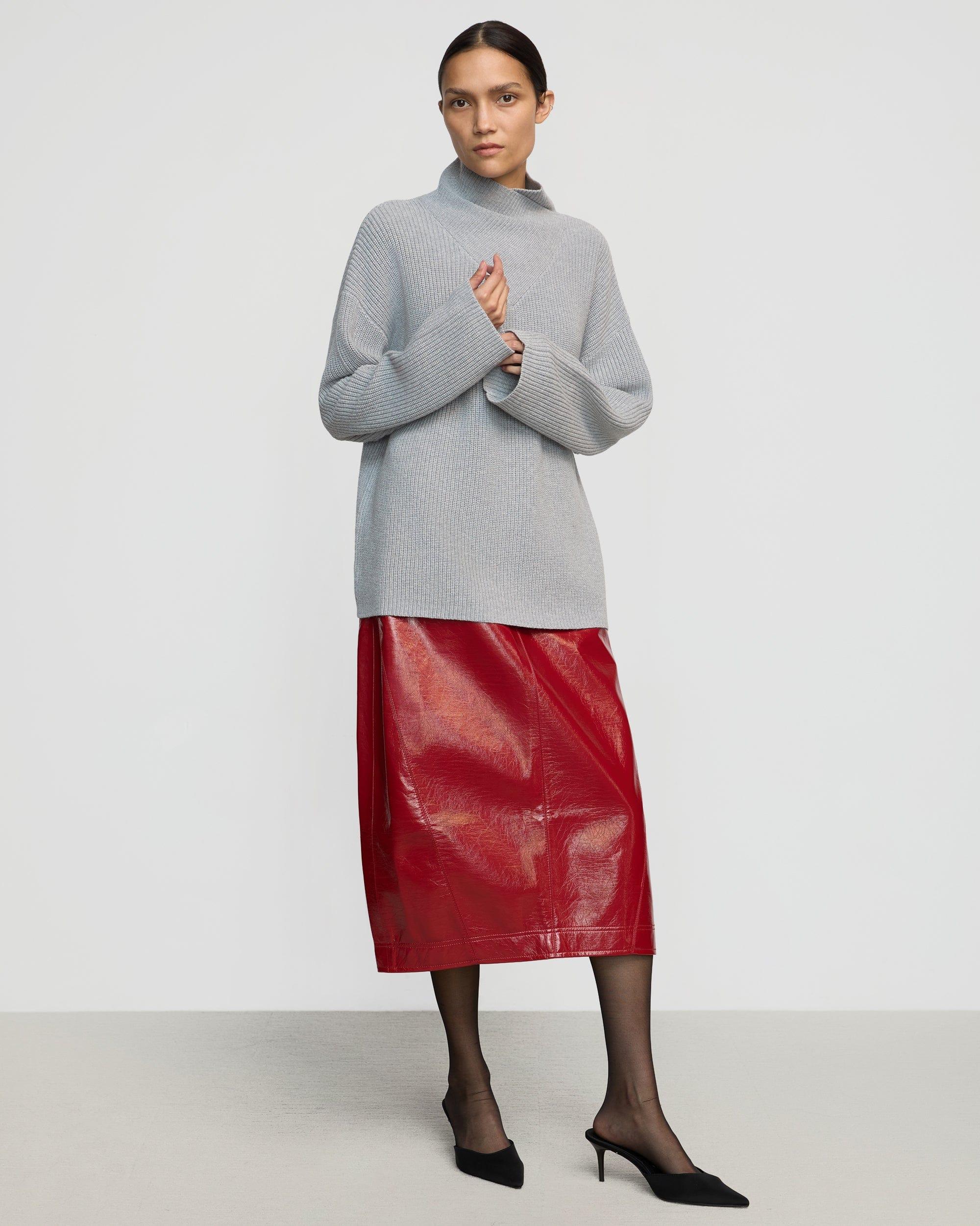 Pepper Vegan Patent Leather Skirt Product Image