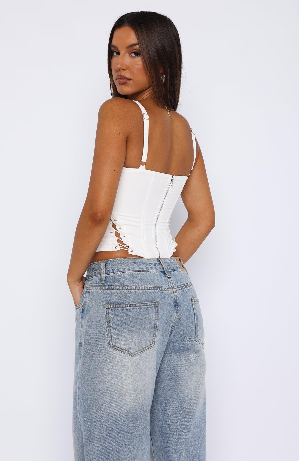 What's Your Motive Bustier Off White Product Image
