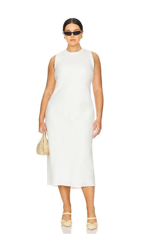 L'ACADEMIE By Marianna Lucie Midi Dress In Ivory Product Image