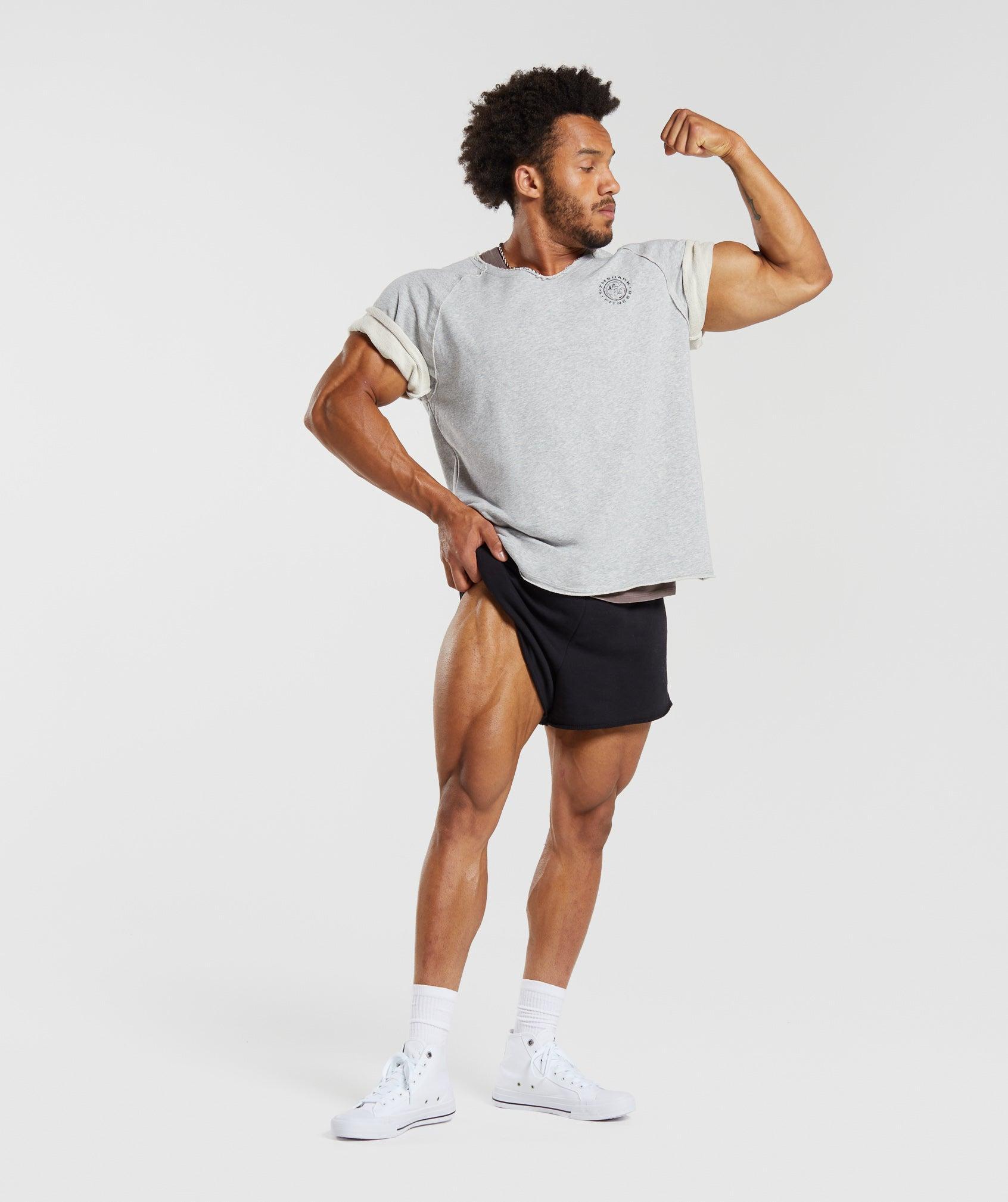 Gymshark Legacy Rag Top - Light Grey Marl Male Product Image