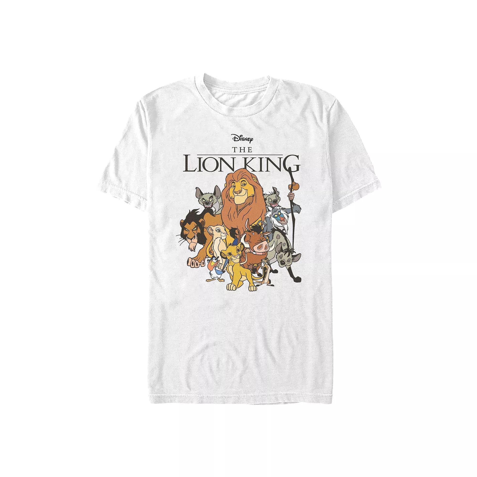 Disney's The Lion King Characters Group Portrait Men's Graphic Tee, Size: Large, White Product Image