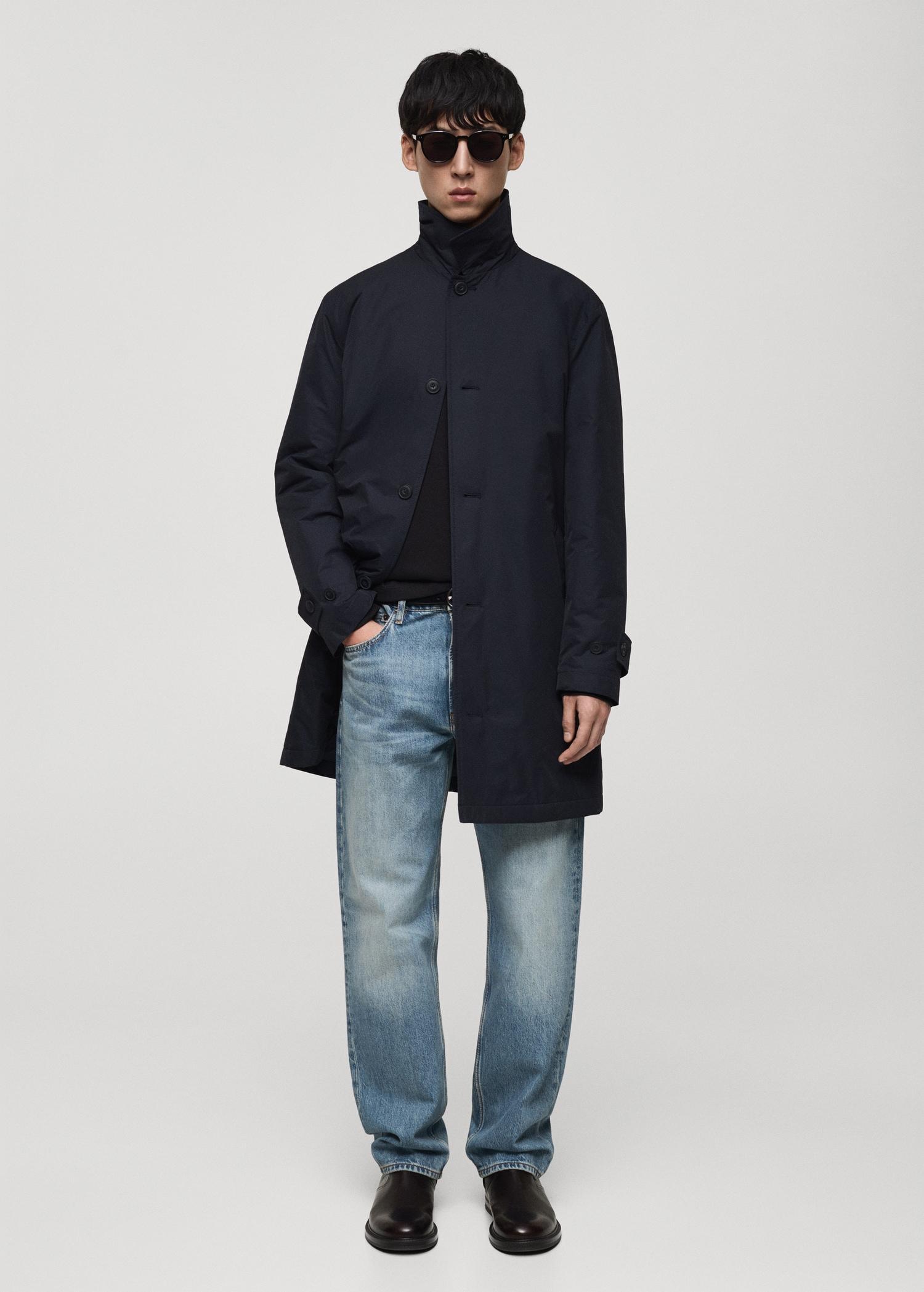 Moby straight-fit worn-effect jeans - Men | MANGO USA Product Image