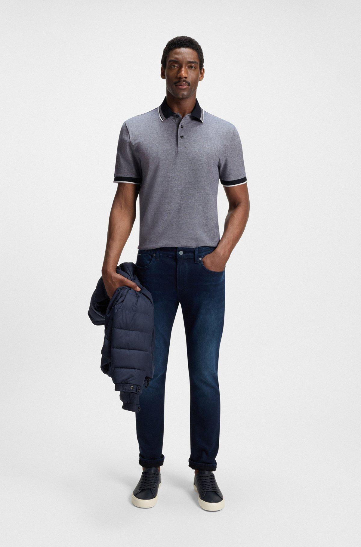 Oxford-cotton-piqué polo shirt with logo detail Product Image