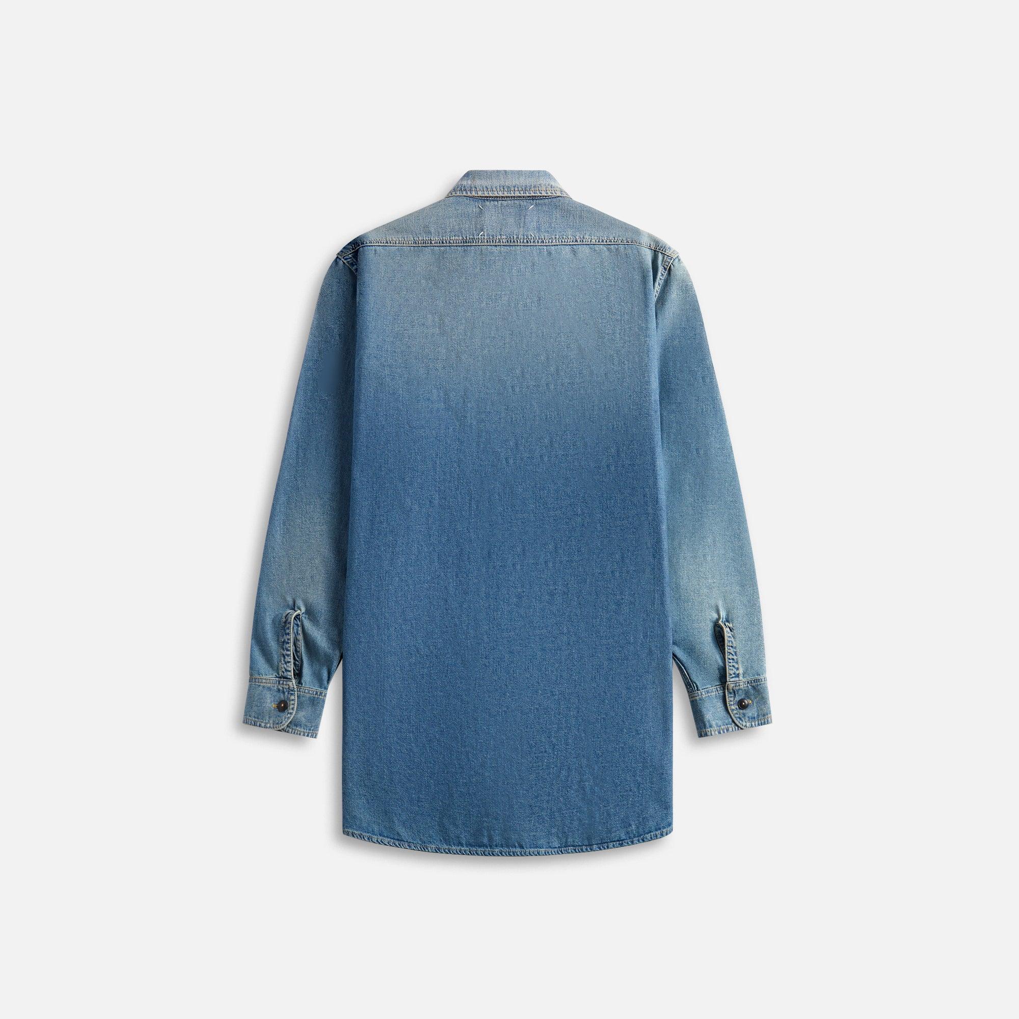 Maison Margiela Denim Shirt - Blue Male Product Image