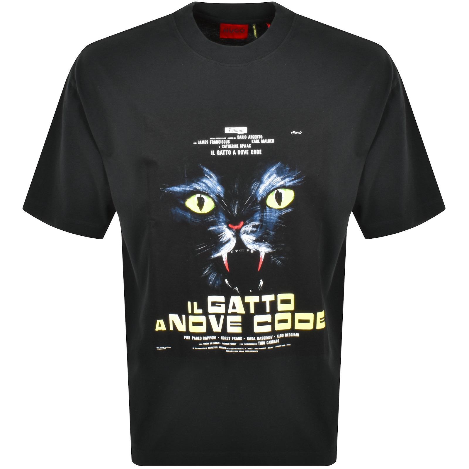 HUGO BOSS Cotton-jersey T-shirt With 70s Film Artwork In Black Product Image