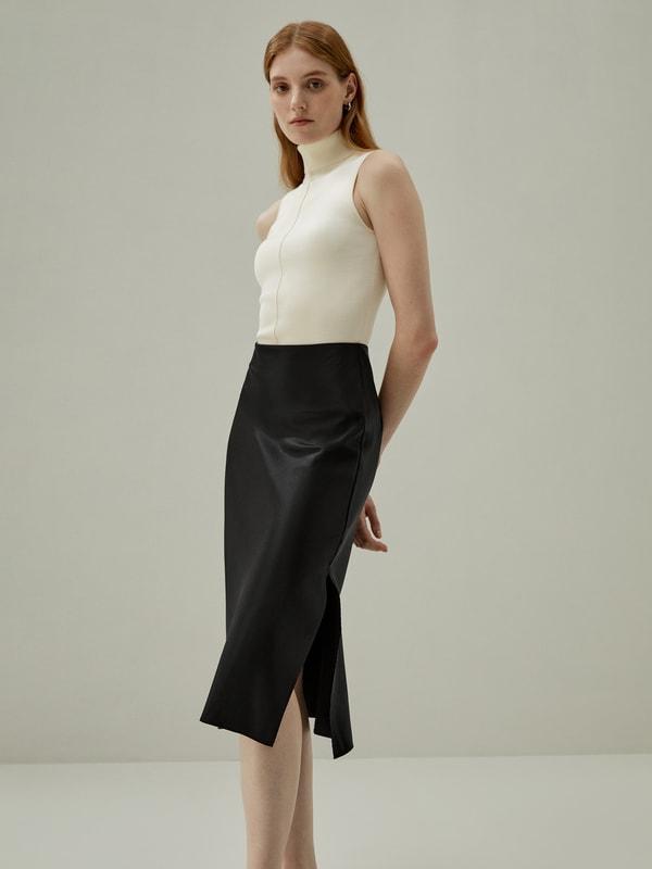 Minimalist Aesthetic Silk Poppy Skirt Product Image