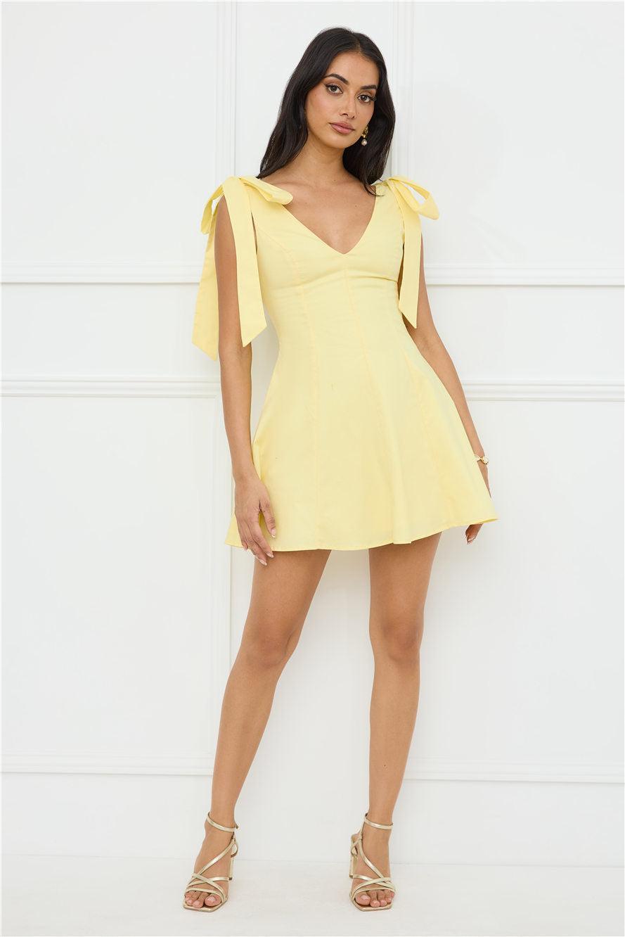 Pretty In Power Mini Dress Yellow Product Image