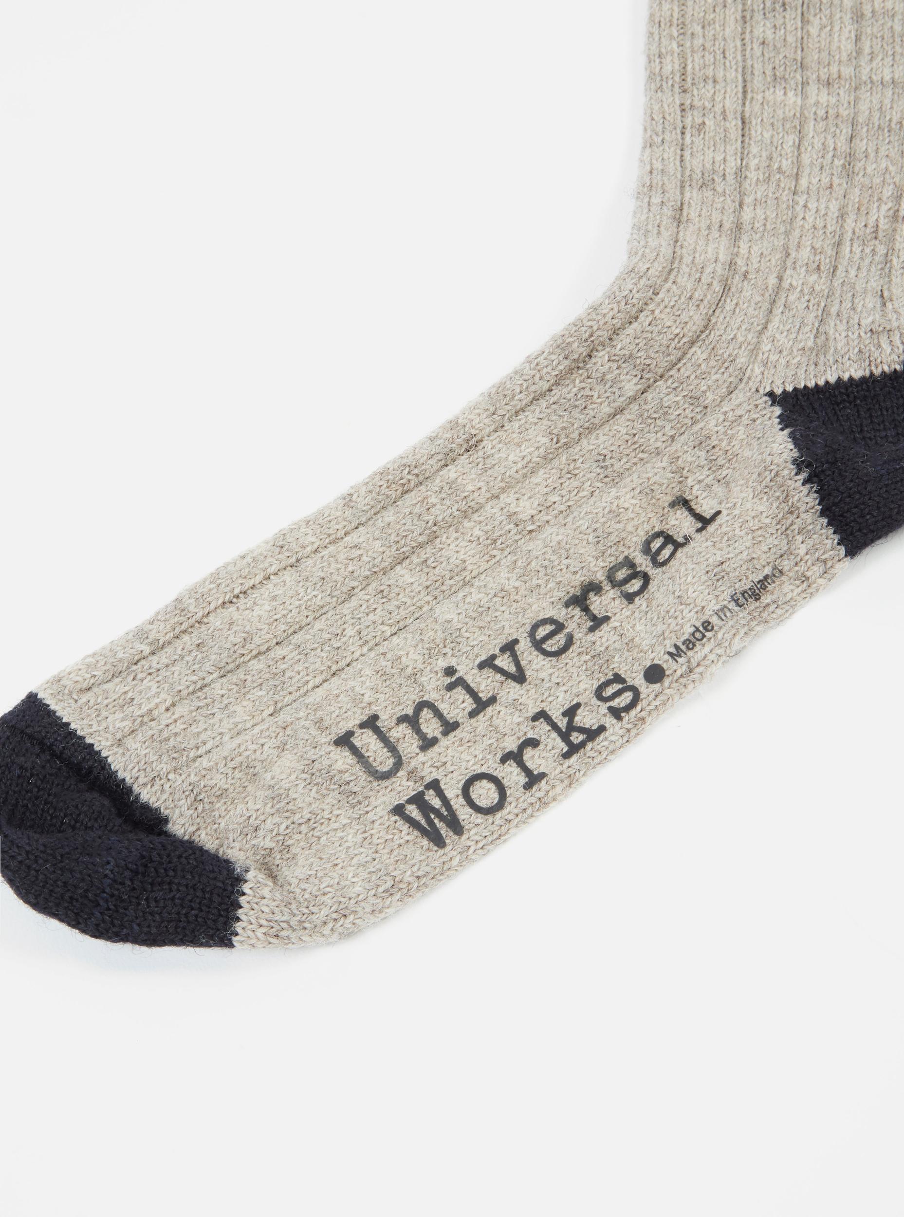 Universal Works Hike Sock In Stone Wool Product Image