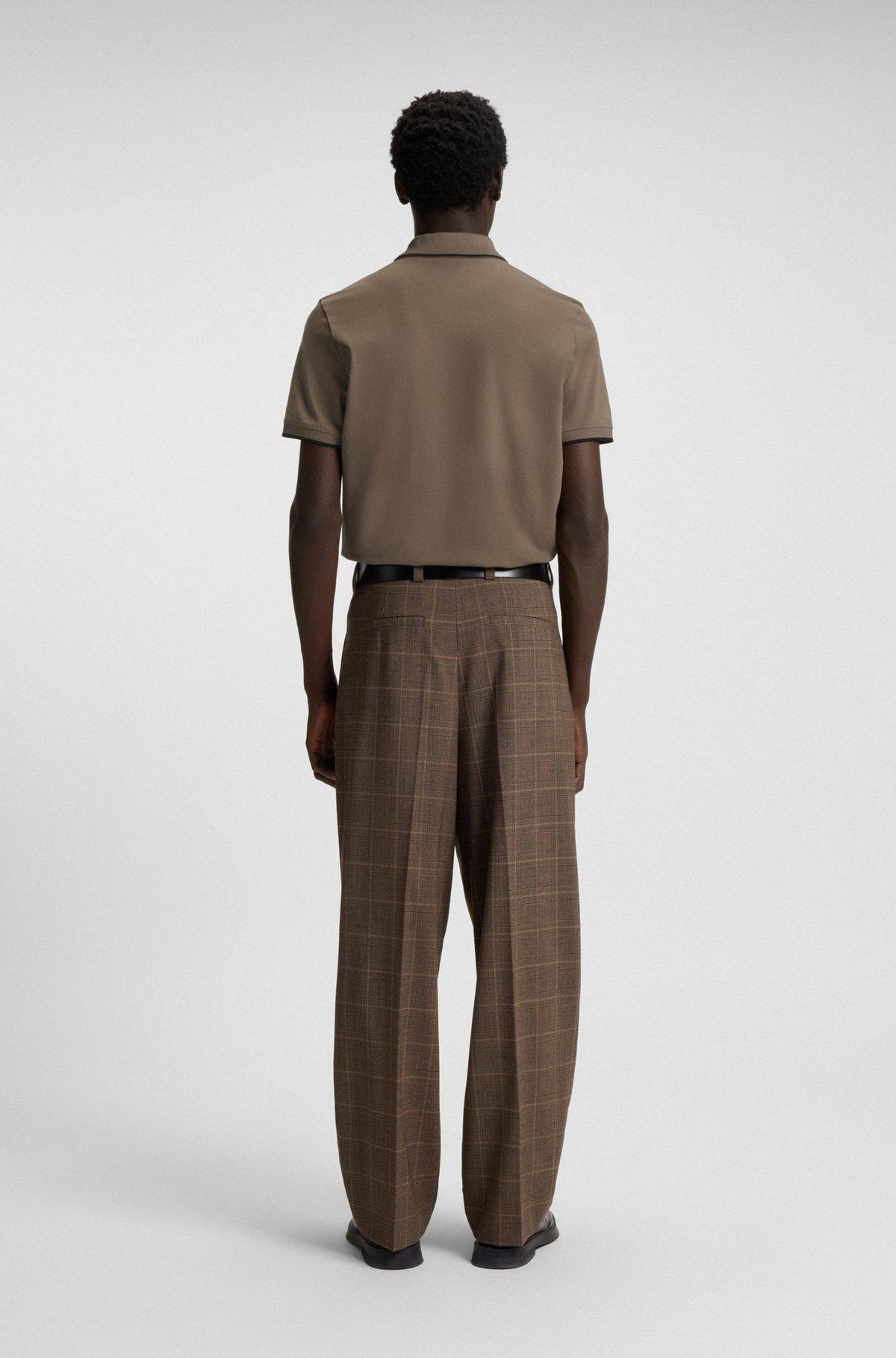 Stretch-cotton slim-fit polo shirt with printed logo Product Image