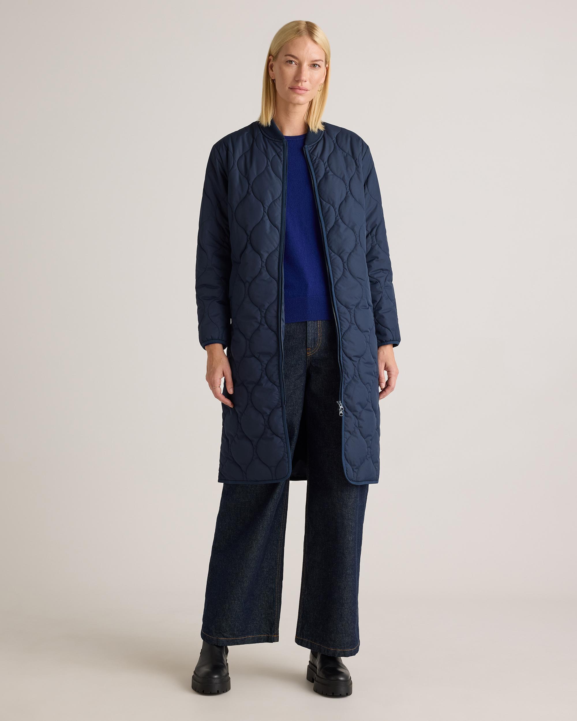 Quince | Women's Featherless Quilted Puffer Long Coat Size XL, Recycled Polyester Product Image