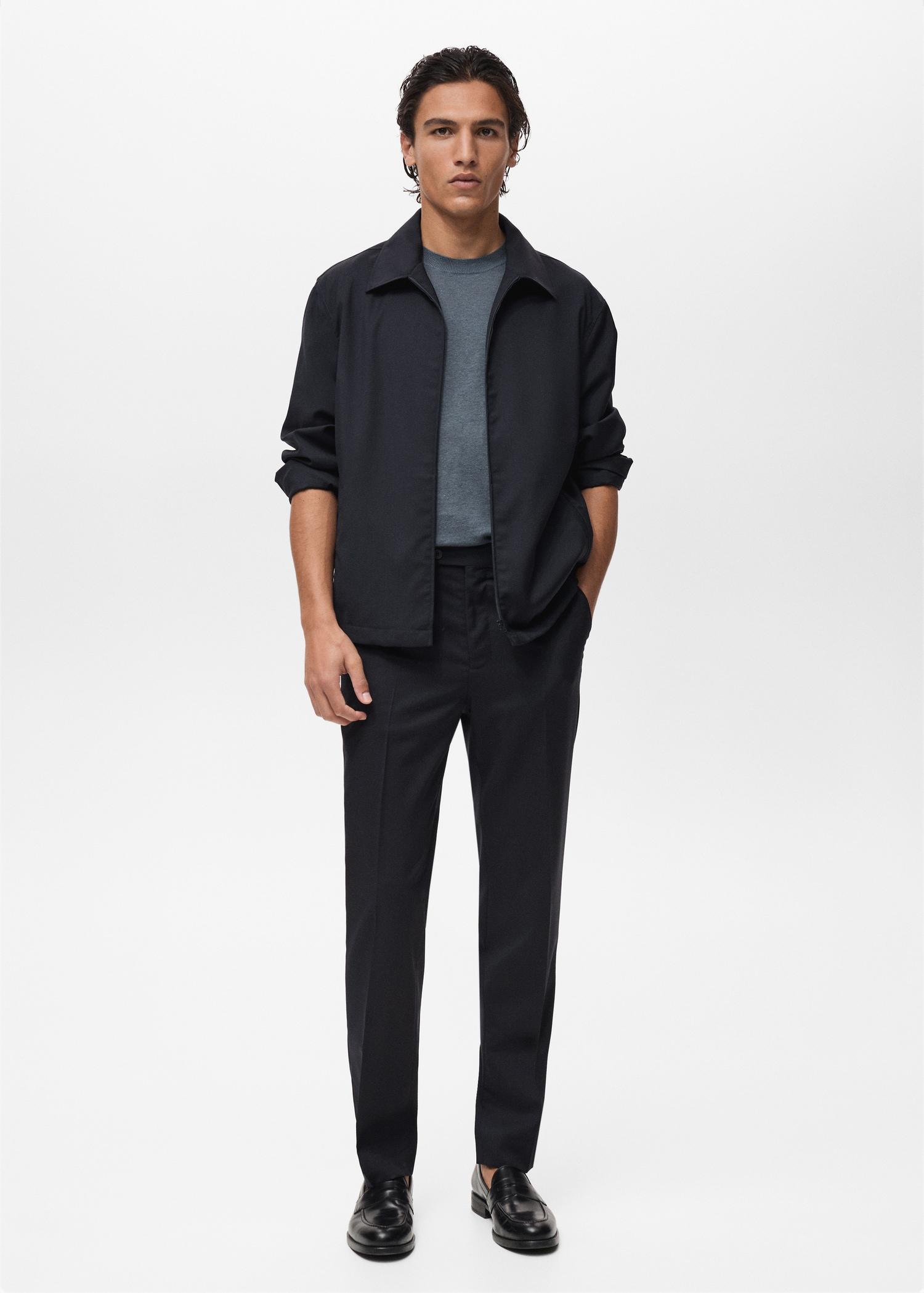Cold wool slim-fit pants - Men | MANGO USA Product Image