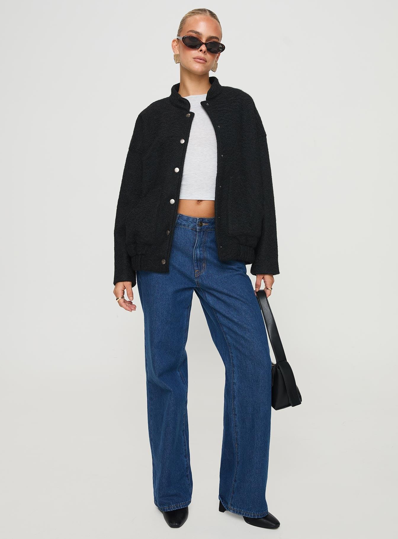 Stillar Bomber Jacket Black Product Image