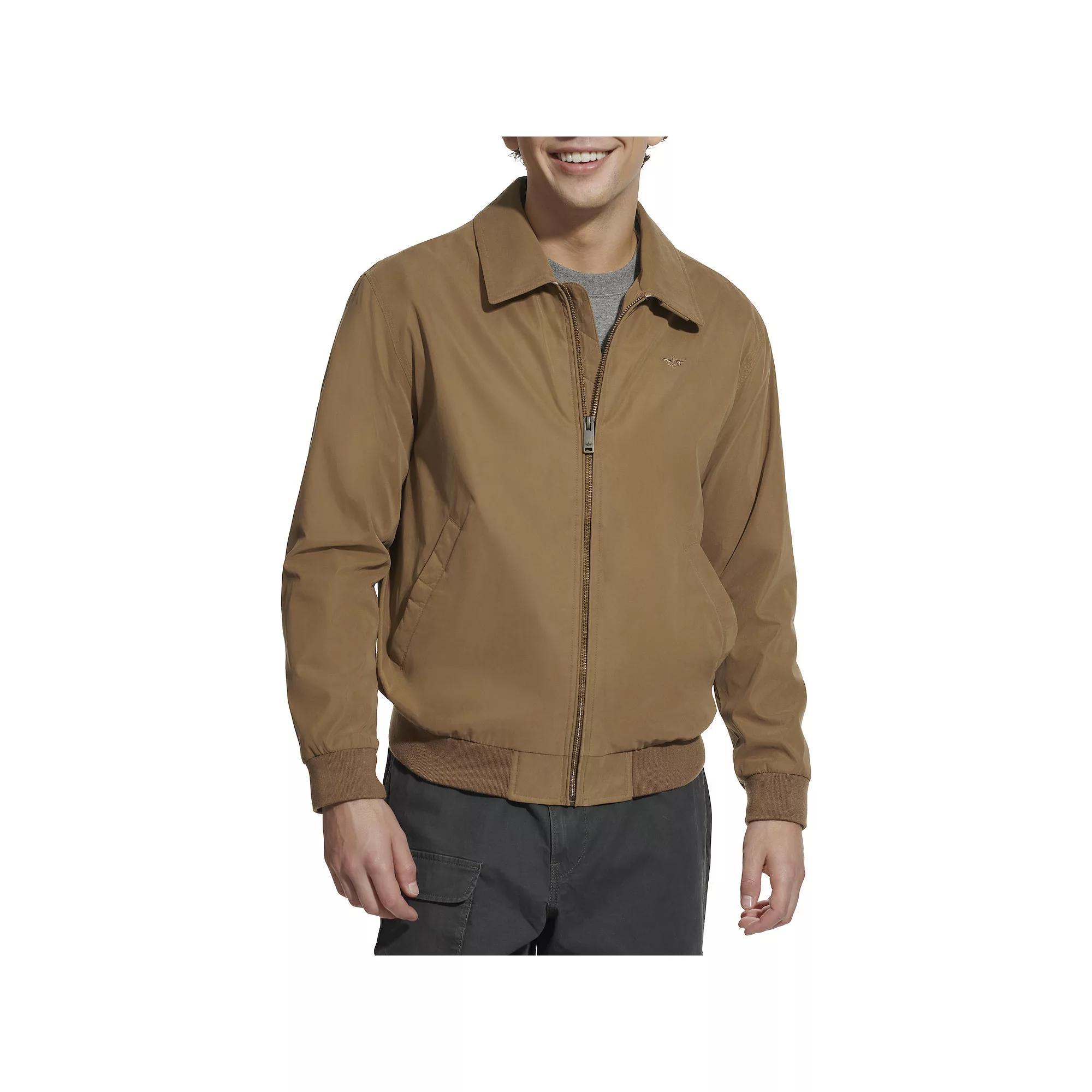 Men's Dockers® Micro-Twill Golf Bomber Jacket, Size: Large, Harvest Gold Product Image