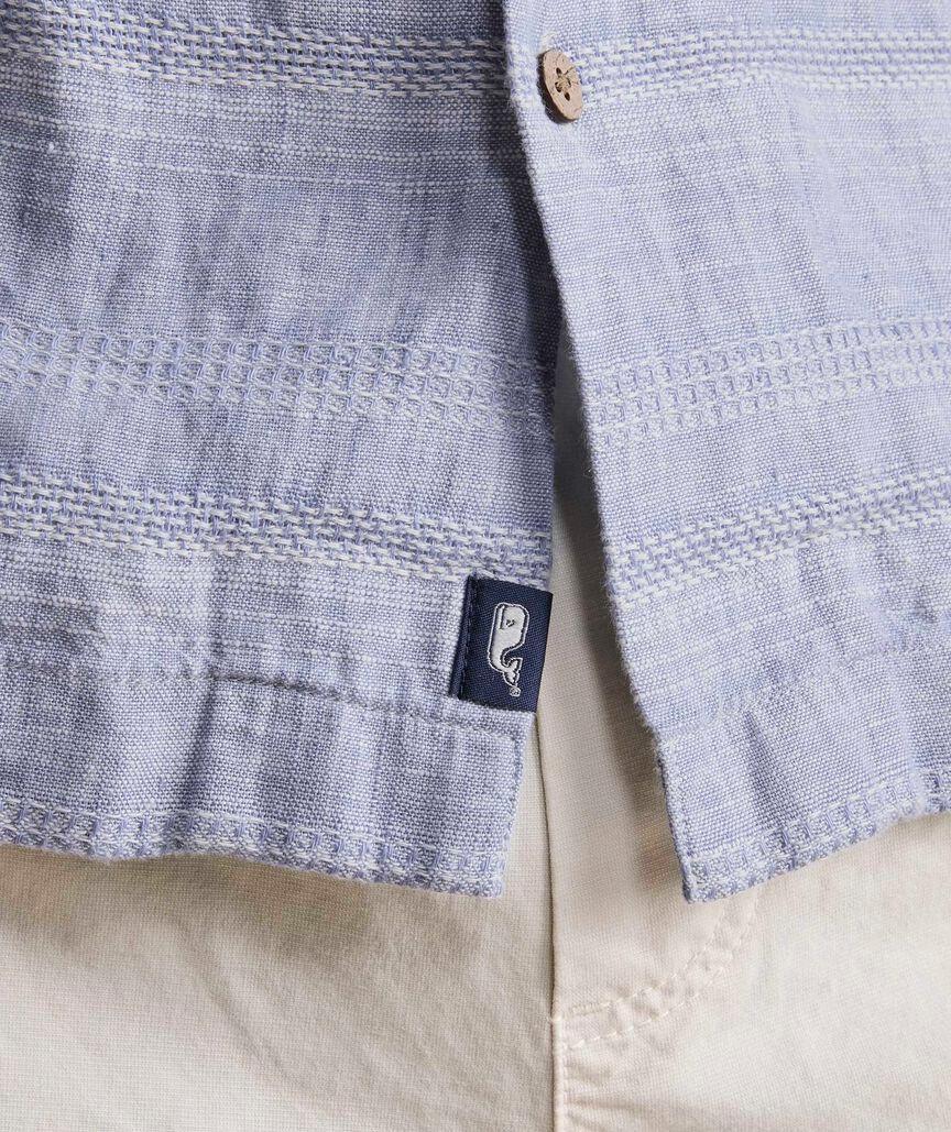 Havana Stripe Linen Short-Sleeve Cabana Shirt Product Image