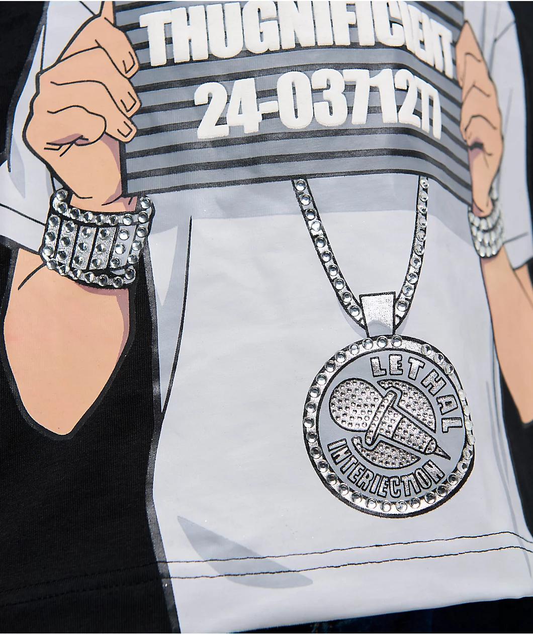 The Boondocks Thugnificent Mugshot Black T-Shirt Product Image
