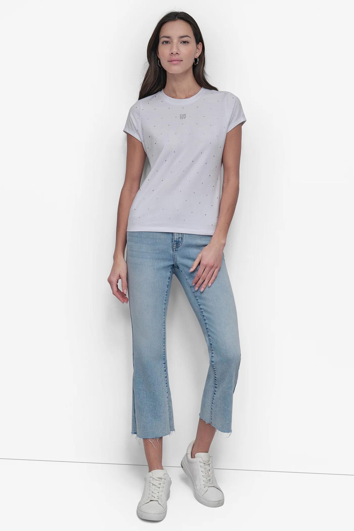CRYSTAL EMBELLISHED LOGO TEE Product Image