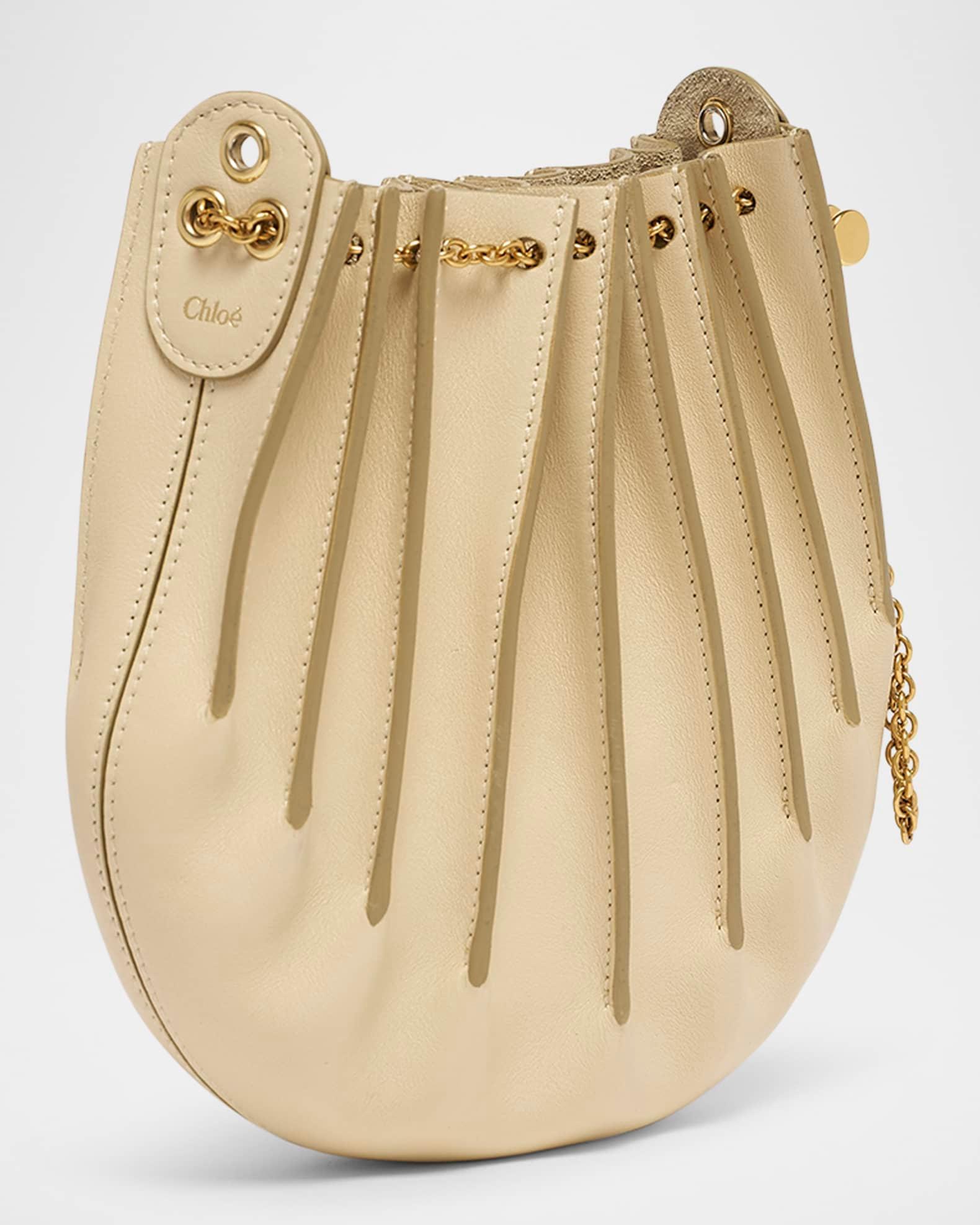 Sea Treasures Pleated Crossbody Bag in Leather  Product Image