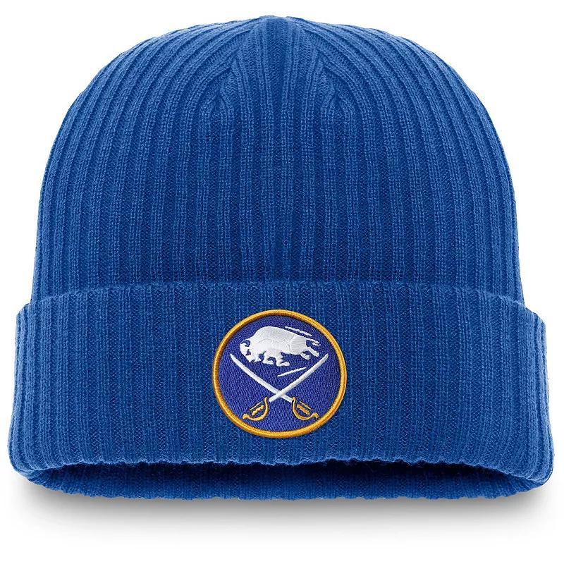 Mens Fanatics Branded Royal Buffalo Sabres Core Primary Logo Cuffed Knit Hat Product Image