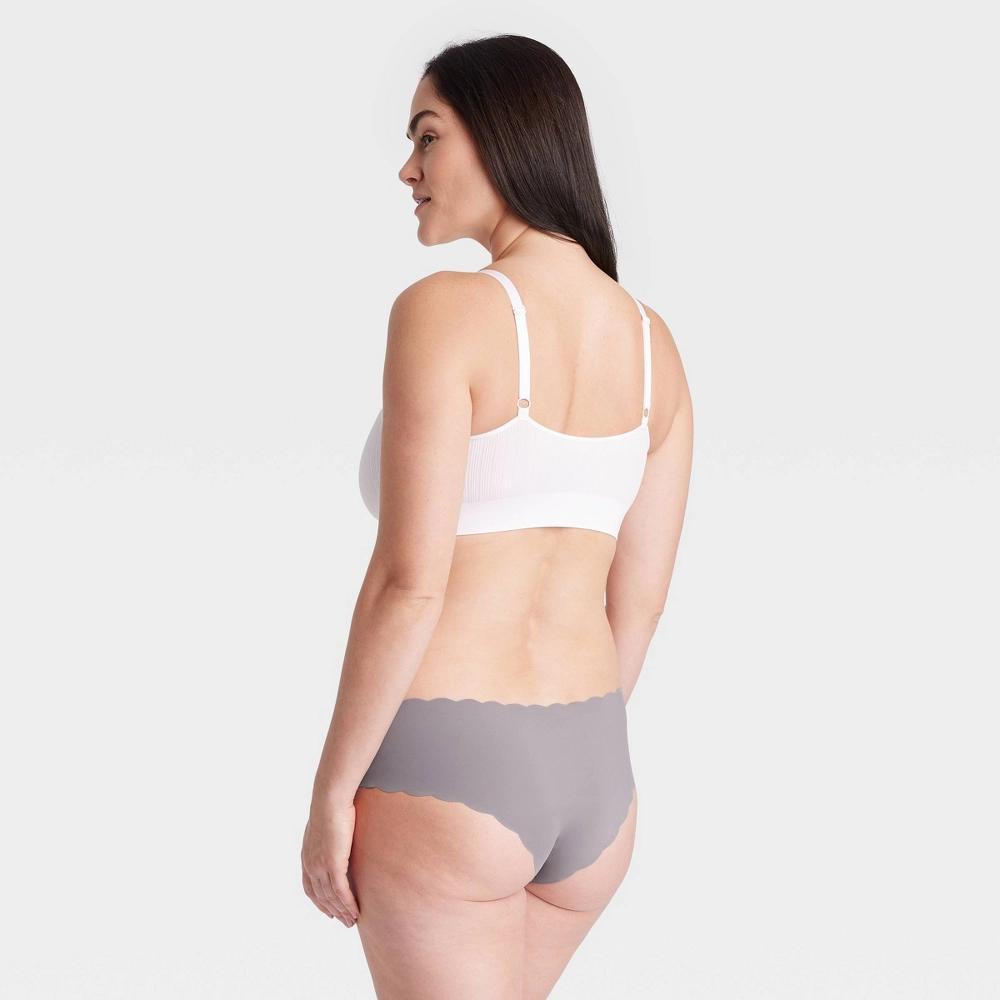 Women's Invisible Edge Cheeky Underwear with Scallop Edge - Auden™ XS: Mid Rise, Solid Pattern, Cotton Gusset Product Image