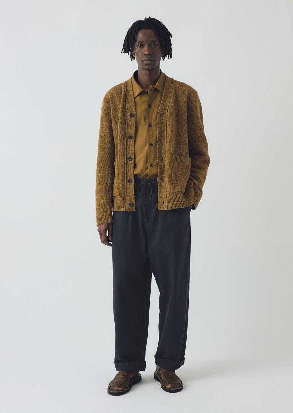 Melange Wool Cardigan | Dijon Product Image