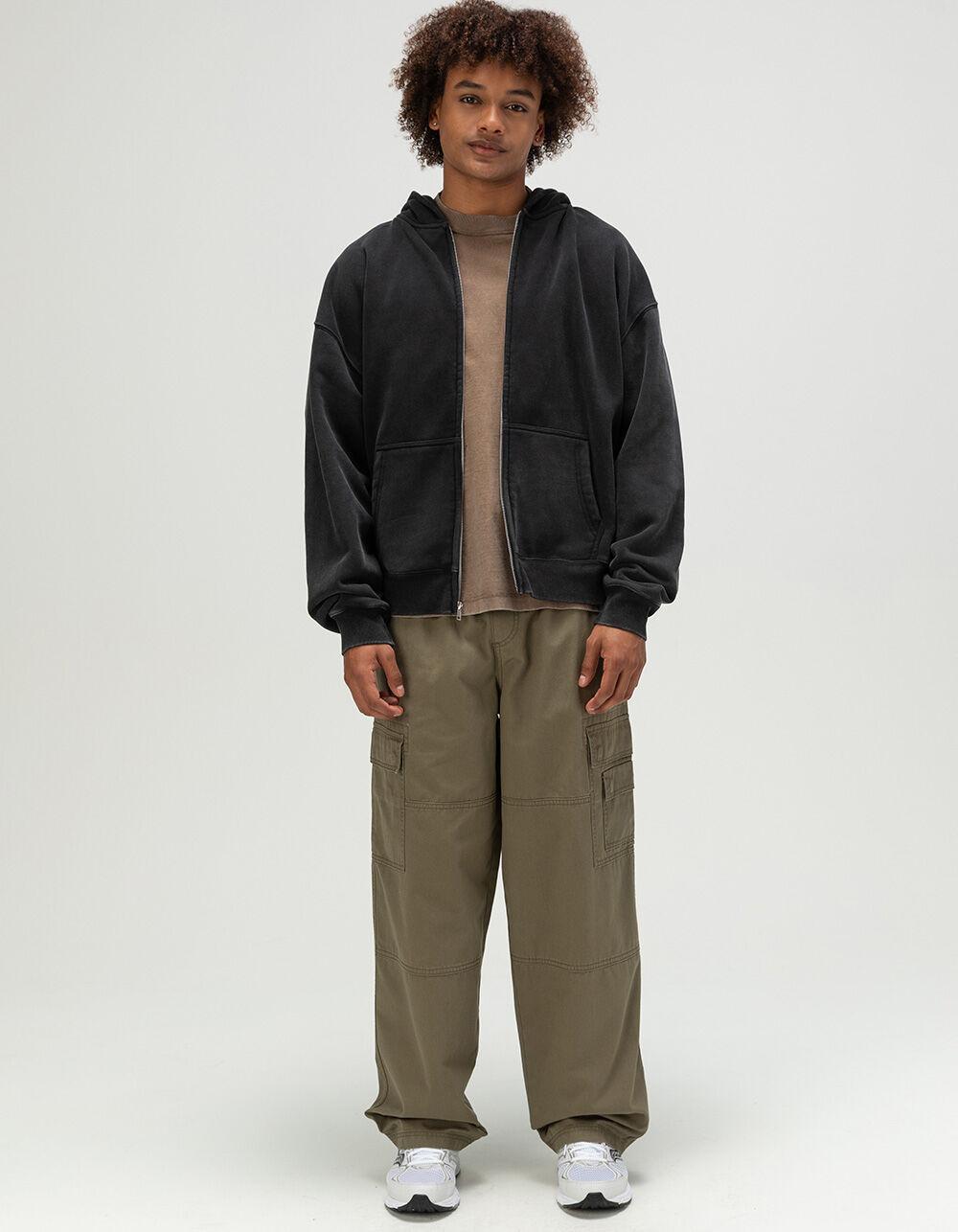 RSQ Mens Baggy Pull On Cargo Pants - OLIVE Product Image