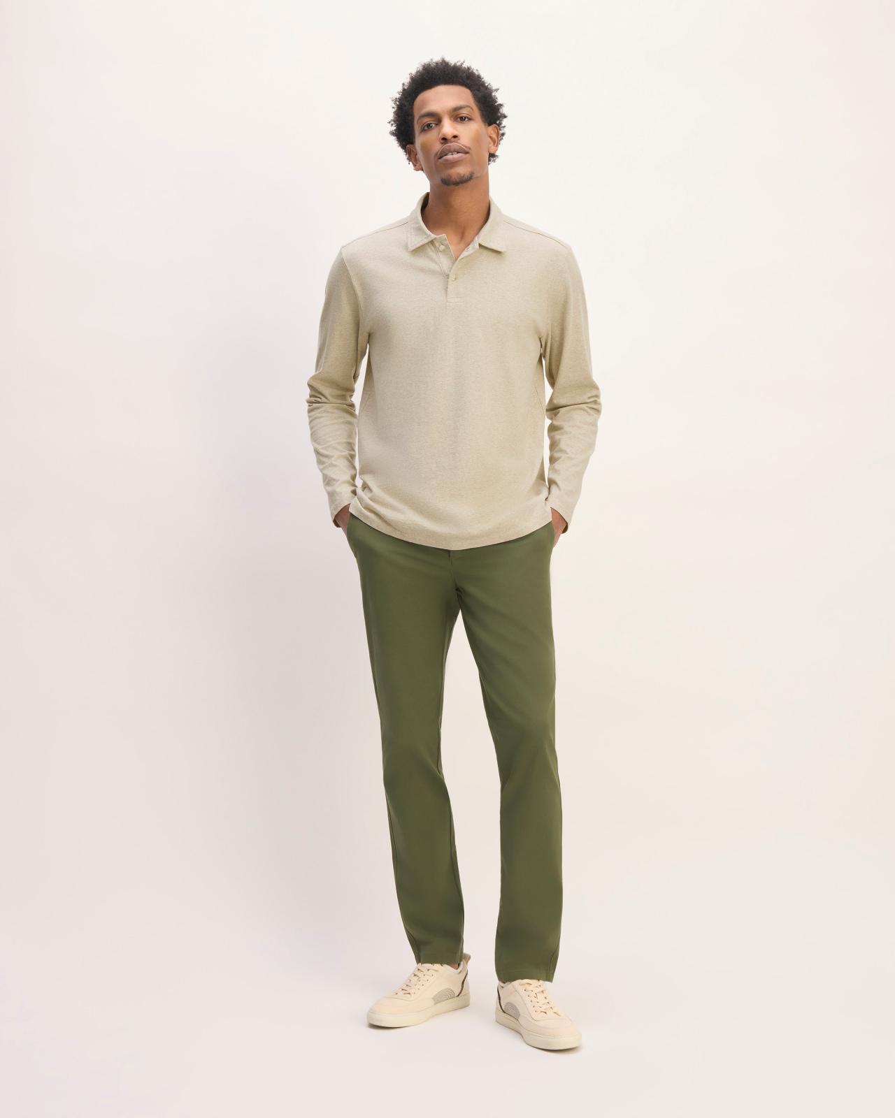 The Premium Weight Long-Sleeve Polo Product Image