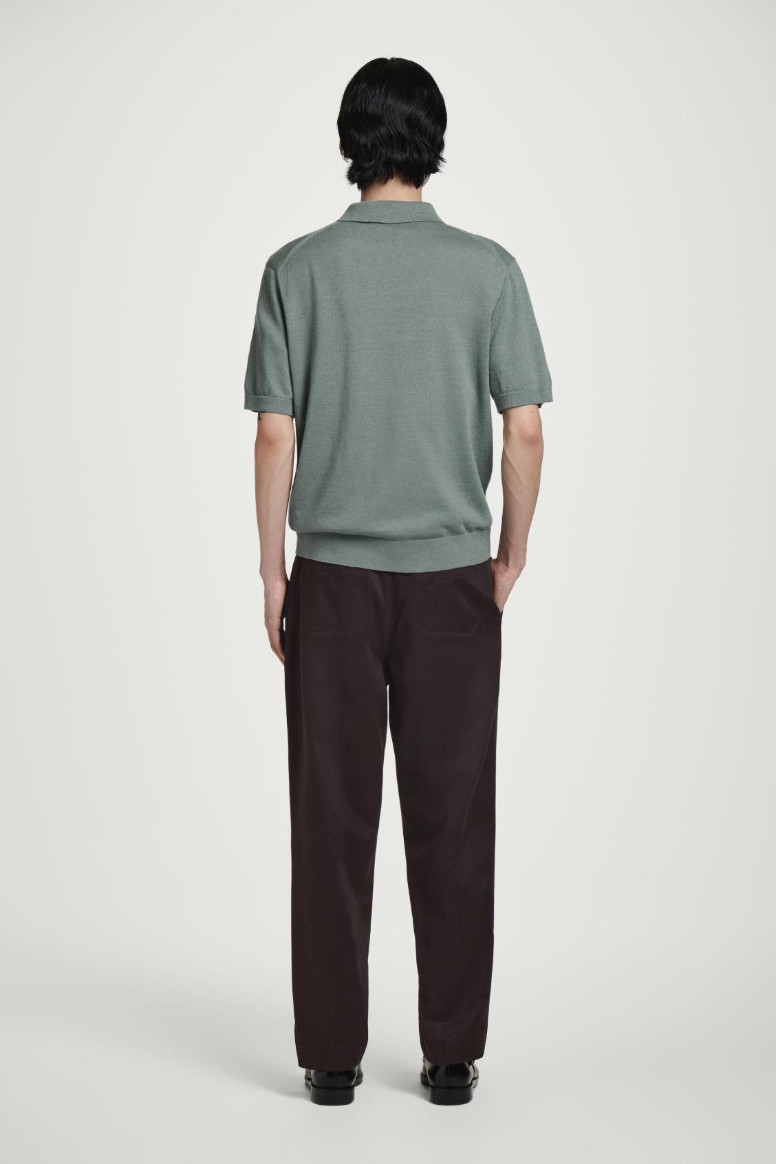 KNITTED LINEN POLO SHIRT Product Image