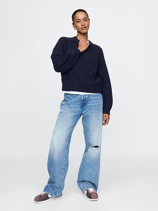 Relaxed Balloon-Sleeve Sweater Product Image