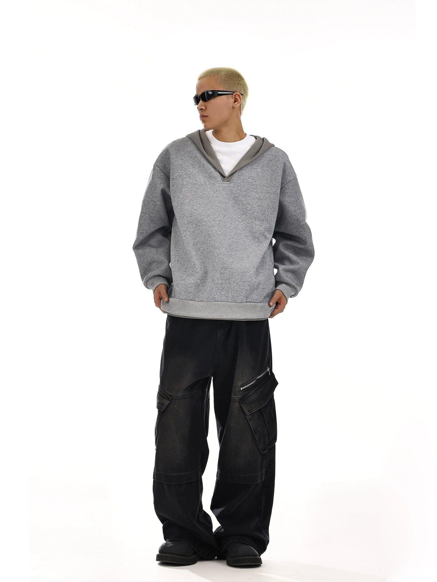 RT No. 12116 V-NECK PULLOVER HOODIE Product Image