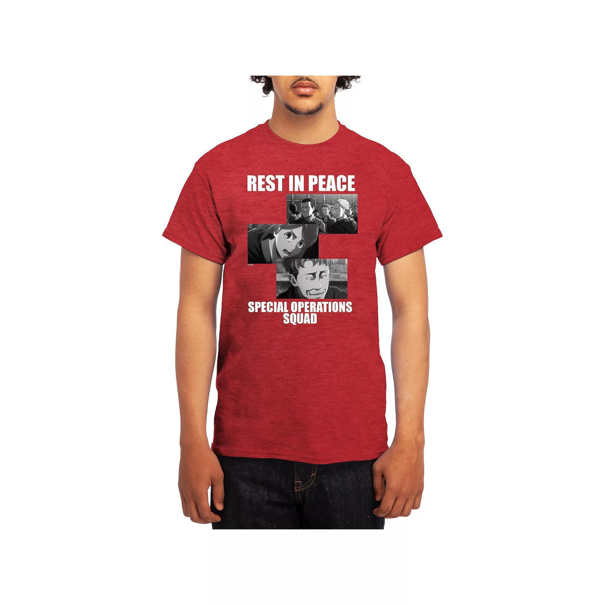 Mens Attack on Titan Rest in Peace Squad Tee Product Image